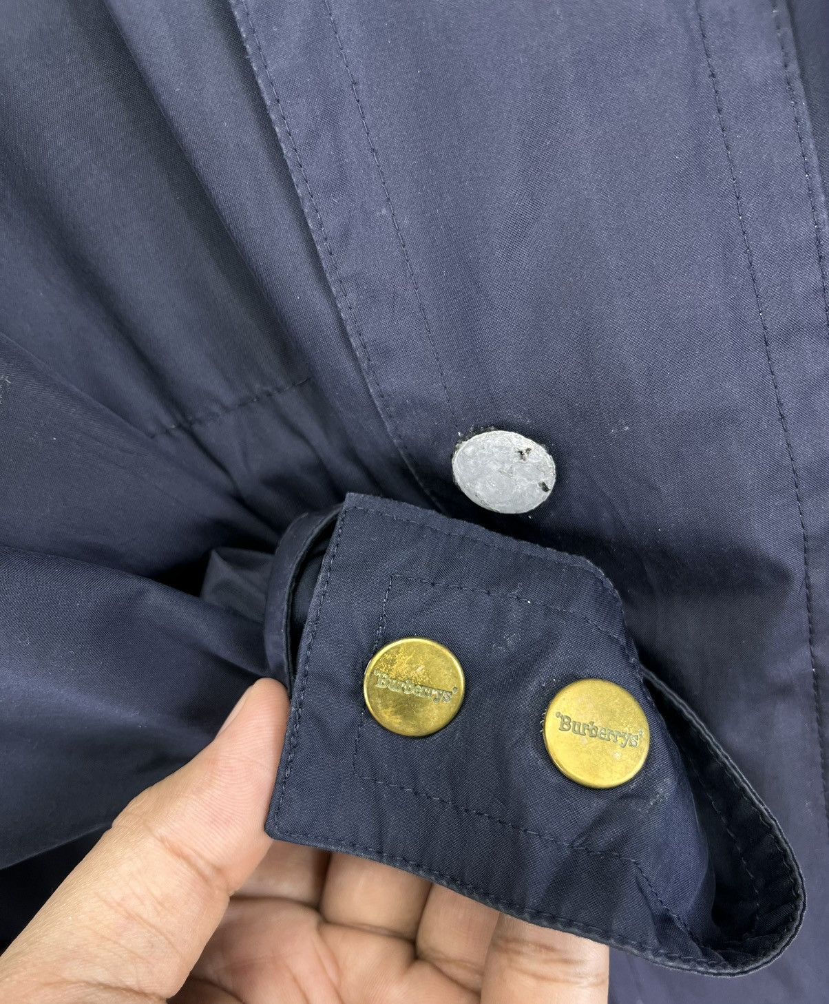 Burberry Vintage 90s Burberry Luxury Rare Zip Up Trashed Jacket Size US M / EU 48-50 / 2 - 15 Thumbnail