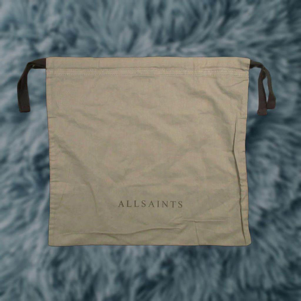 Allsaints ALL SAINTS Bag Cloth Gift Dust Bag Gray 15x15 Drawstrings Cotton Logo Unisex L EUC Size ONE SIZE - 1 Thumbnail
