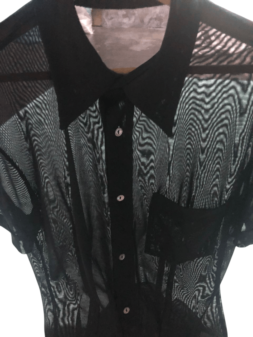 Dolce & Gabbana × Vintage Vintage Dolce & Gabbana Mesh Shirt Button Up Single Pocket Size US S / EU 44-46 / 1 - 12 Thumbnail