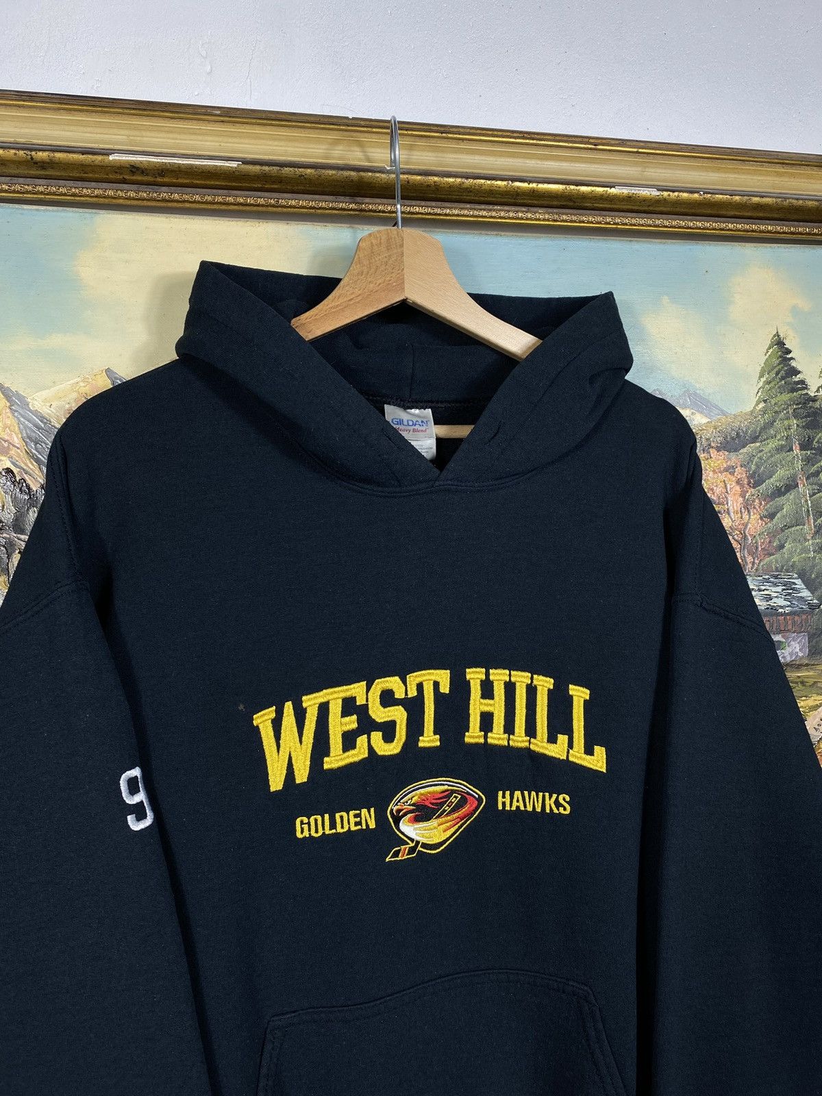 Vintage Vintage Y2k 00s Baggy Oversize Hoodie Sweatshirt West Hill Size US L / EU 52-54 / 3 - 5 Thumbnail