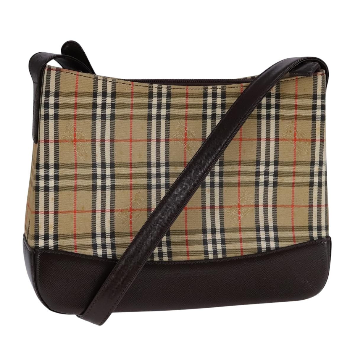 Burberry Nova Check Beige Canvas Shoulder Bag (Pre-Owned) Size ONE SIZE - 1 Thumbnail