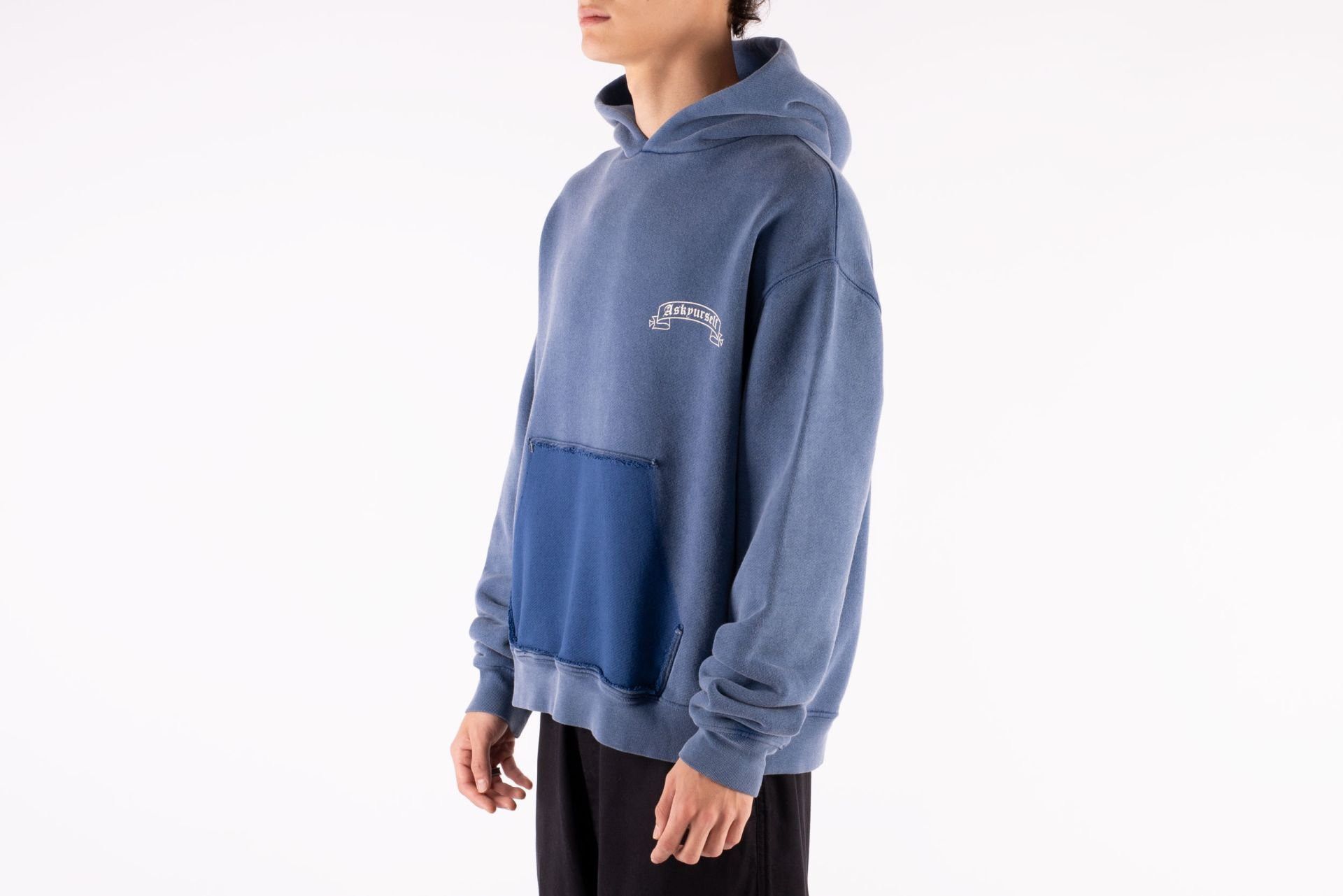 Askyurself Navy Vintage Banned Ripped Pocket Oversized Hoodie Size US XL / EU 56 / 4 - 3 Thumbnail