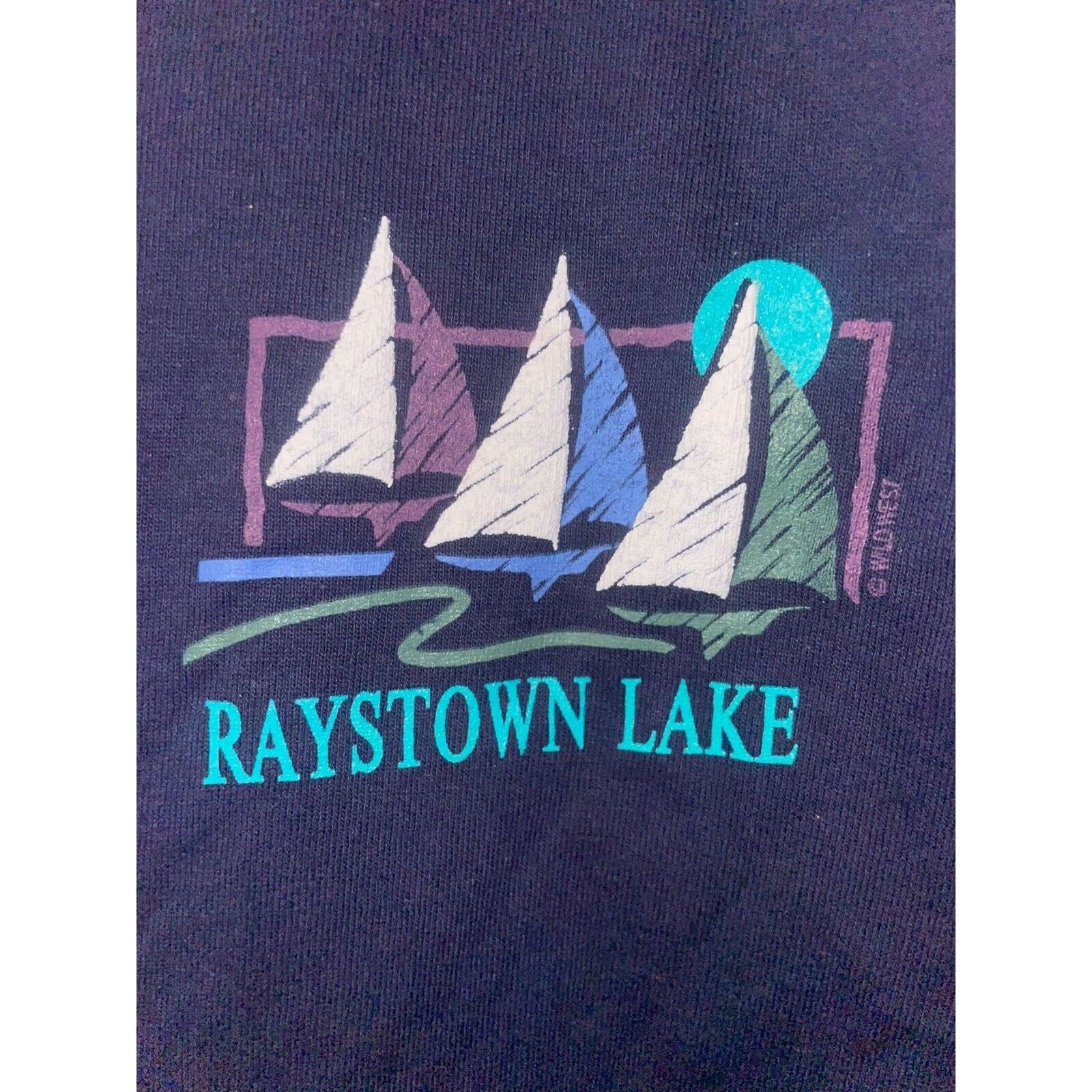 Jerzees Vintage Raystown Lake Shirt Sailboats Boat Blue Tee 90s S Size US S / EU 44-46 / 1 - 3 Thumbnail