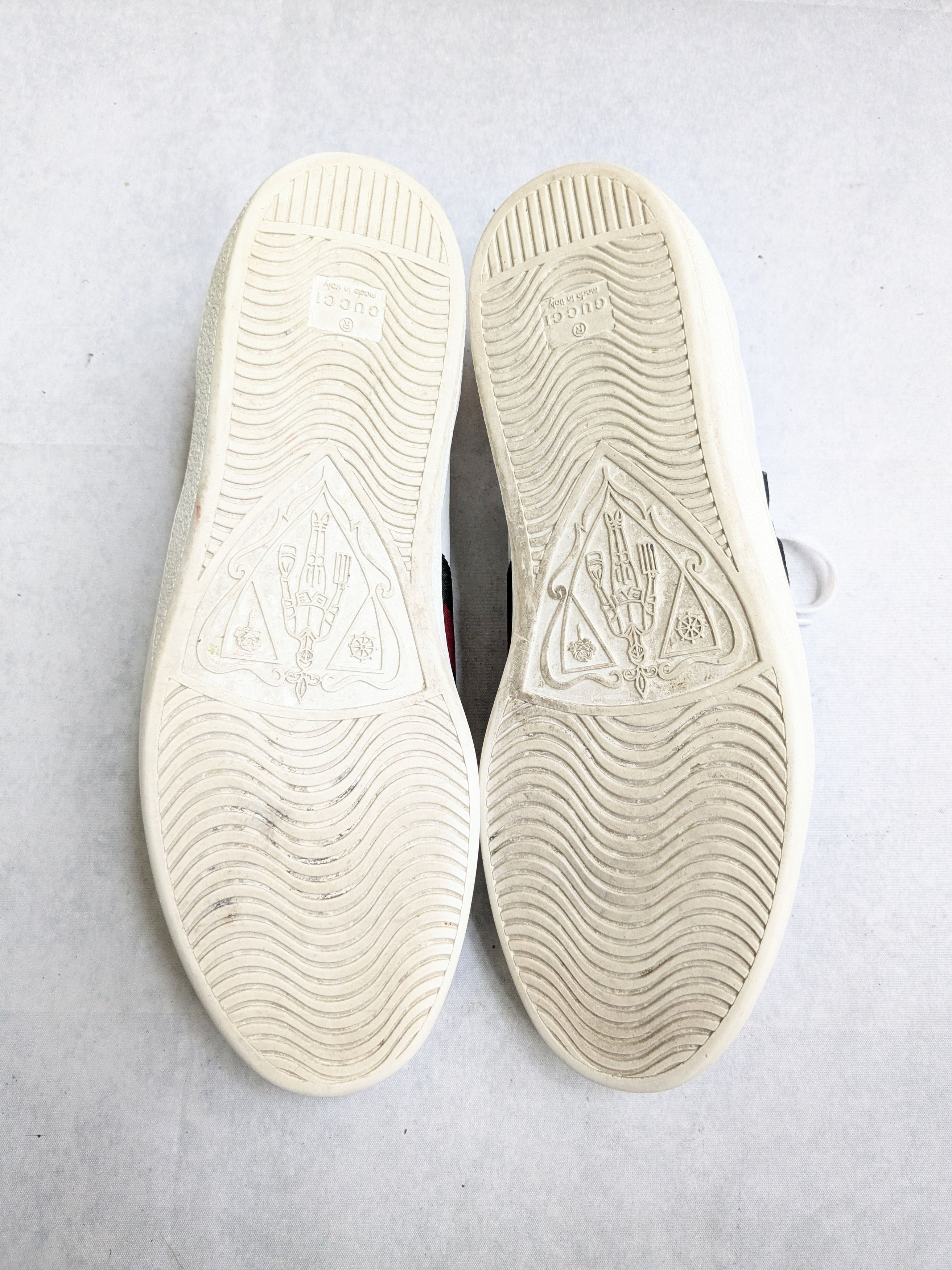 Gucci Gucci Ace Sneakers Snake 11.5 White Low Tops Leather Size US 11.5 / EU 44-45 - 14 Thumbnail