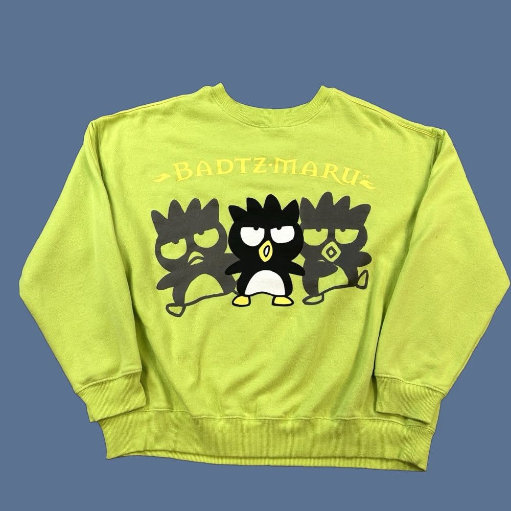 Vintage Badtz Maru Sweatshirt Mens Women's 2XL Green Sanrio Hello Kitty Cartoon Pullover Shirt Size XXL / US 16-18 / IT 52-54 - 1 Thumbnail