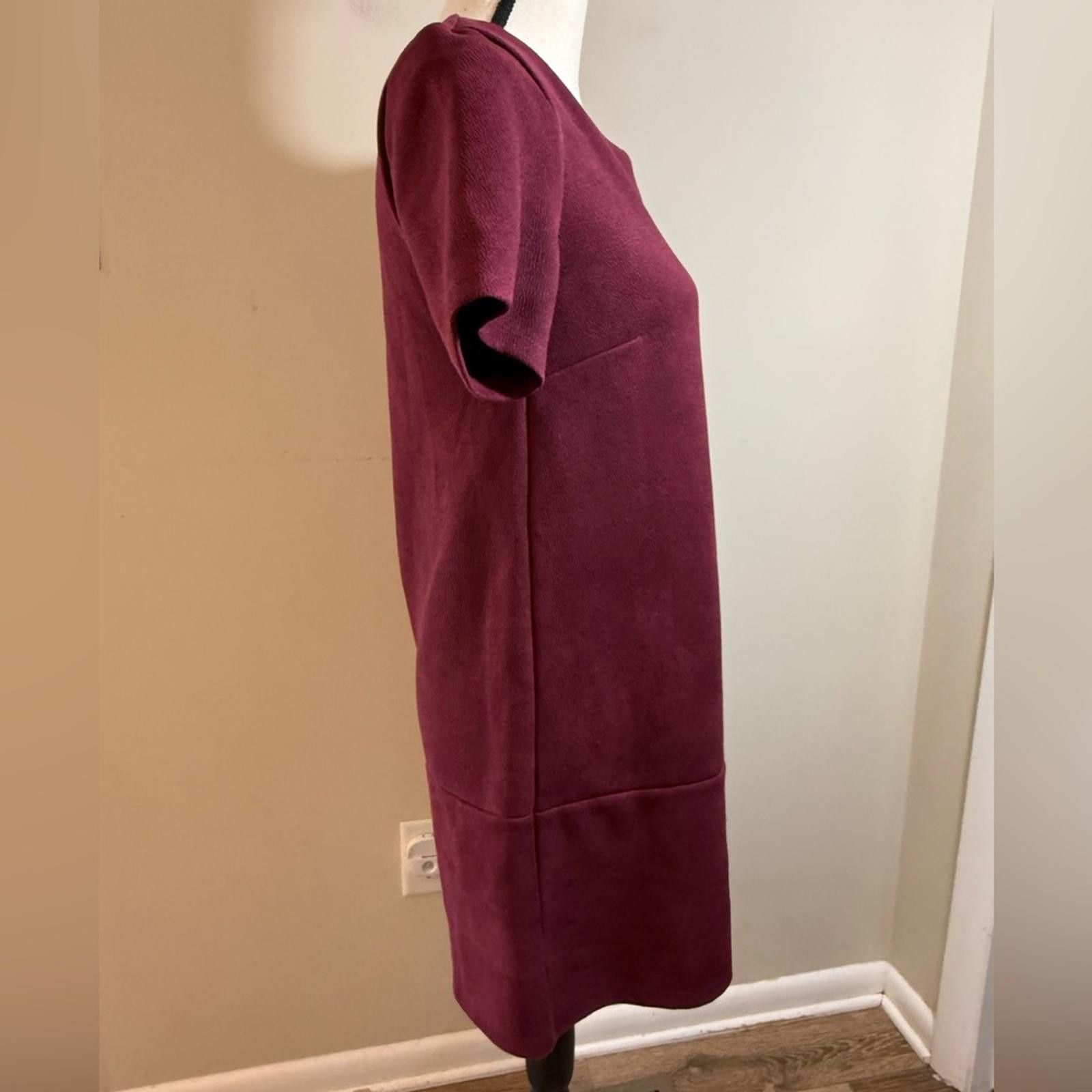 Other Bishop & Young burgundy textured midi shift dress SZ SM Size S / US 4 / IT 40 - 2 Thumbnail