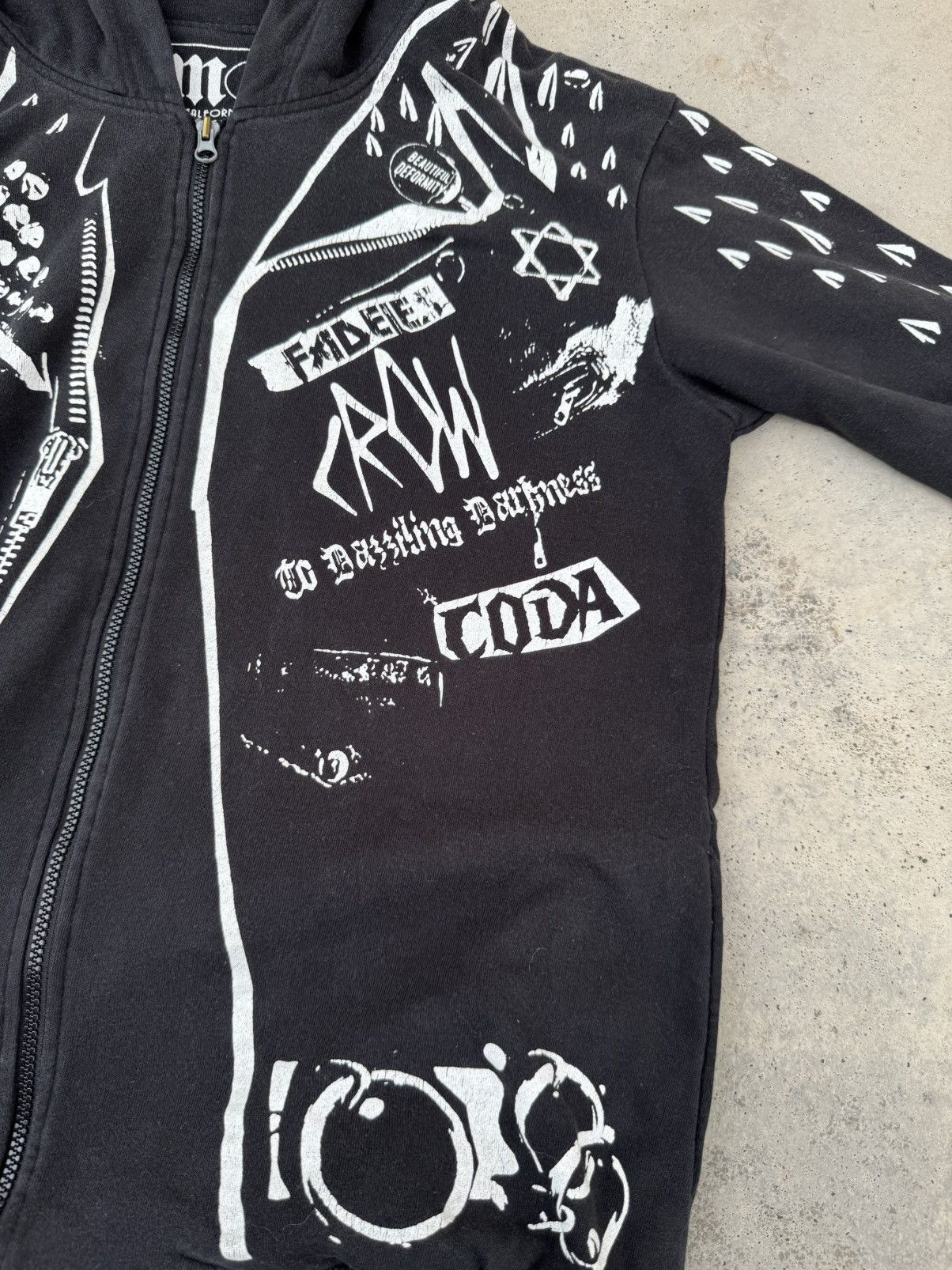 If Six Was Nine × Japanese Brand Anarchy Punk by BlackMoral Opium Grunge Zip Up Hoodie Size US XL / EU 56 / 4 - 8 Thumbnail