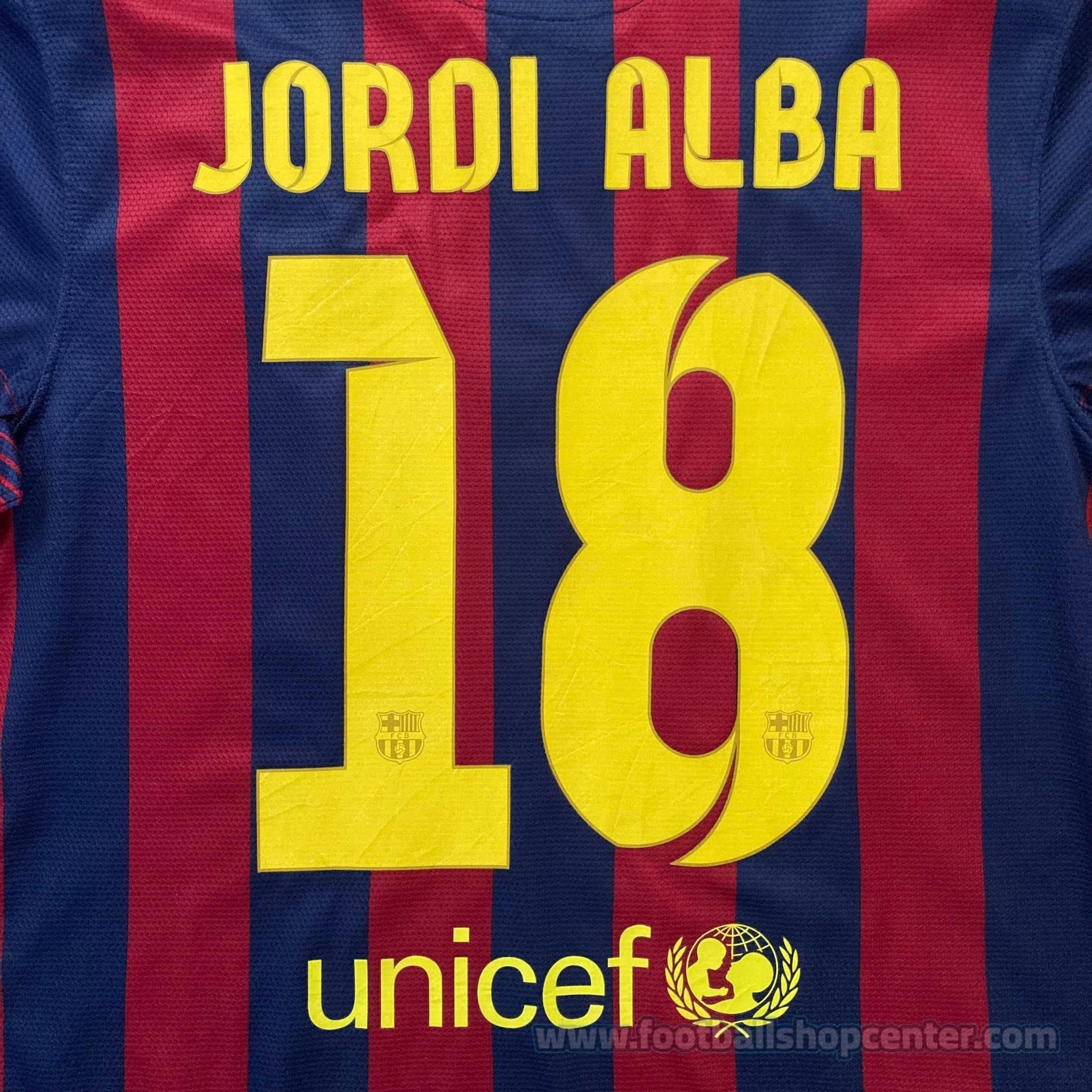 Nike 2013-14 Barcelona Home Jordi Alba 18 Nike 532822-413 Size US S / EU 44-46 / 1 - 2 Thumbnail
