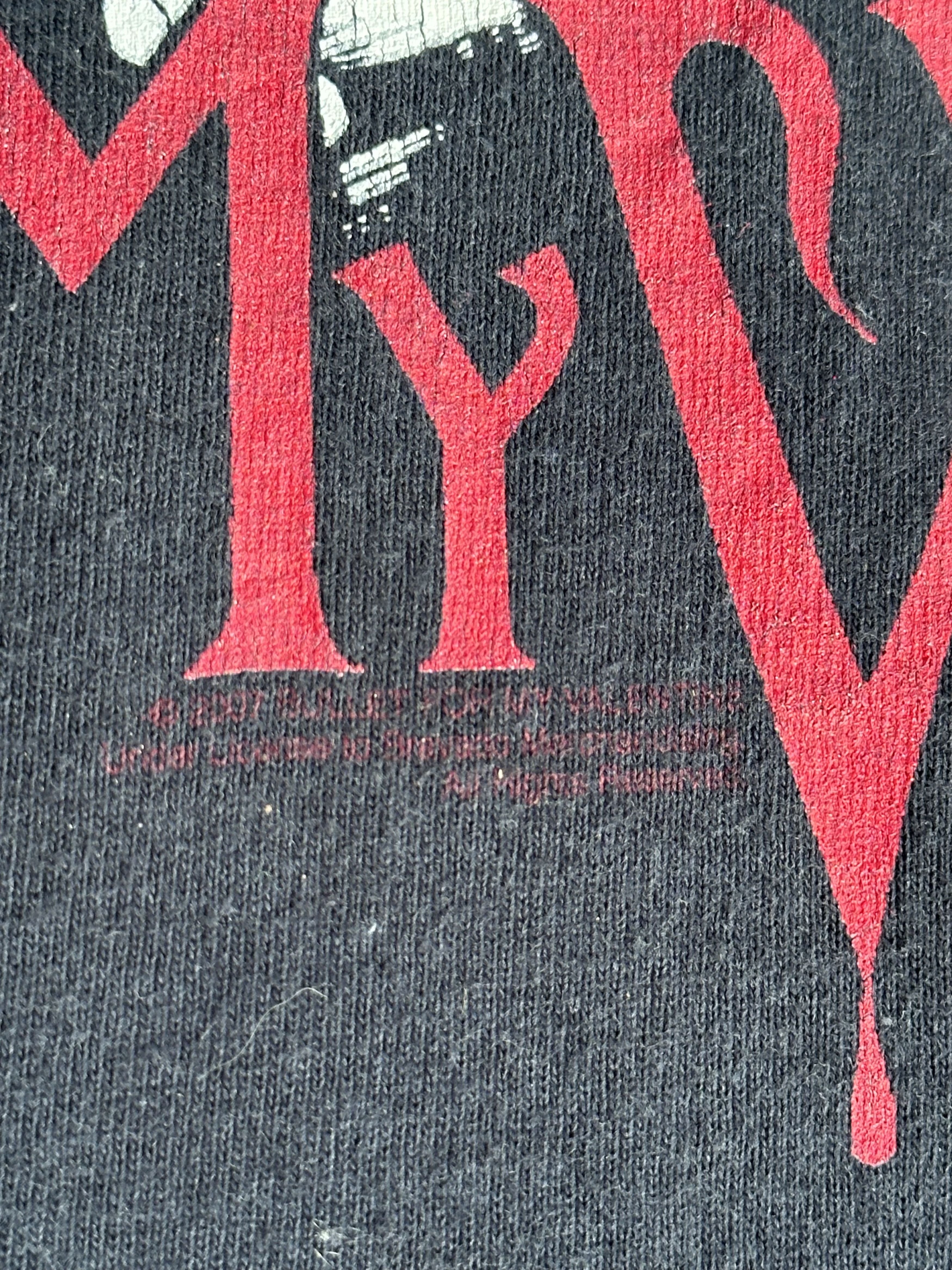 Band Tees Vintage Bullet For My Valentine Skull & Red Rose Size US S / EU 44-46 / 1 - 5 Thumbnail