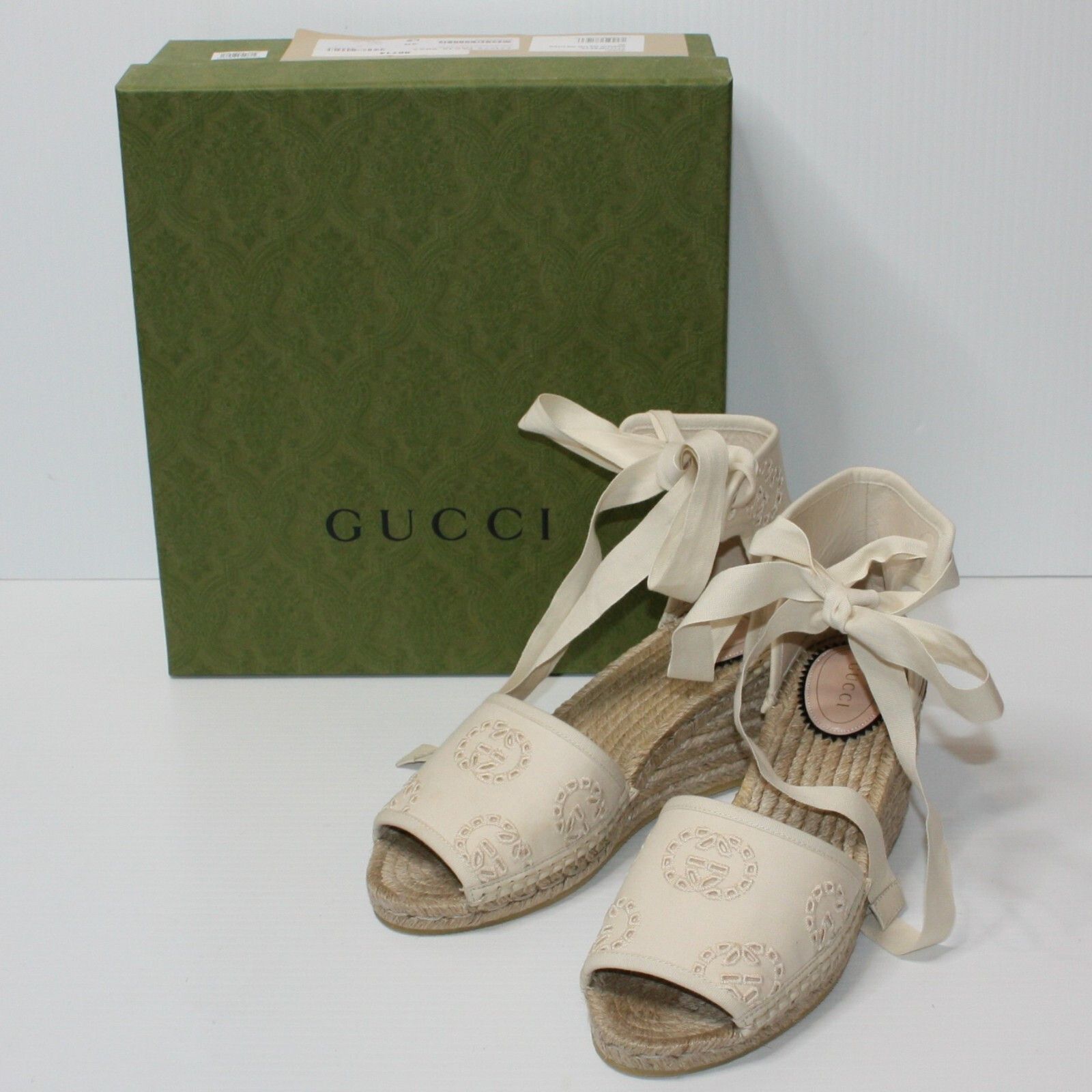 Gucci Damita Espadrille Wedge Sandal in Ivory EU 40 / US 10 $1050 Size US 10 / IT 40 - 6 Thumbnail
