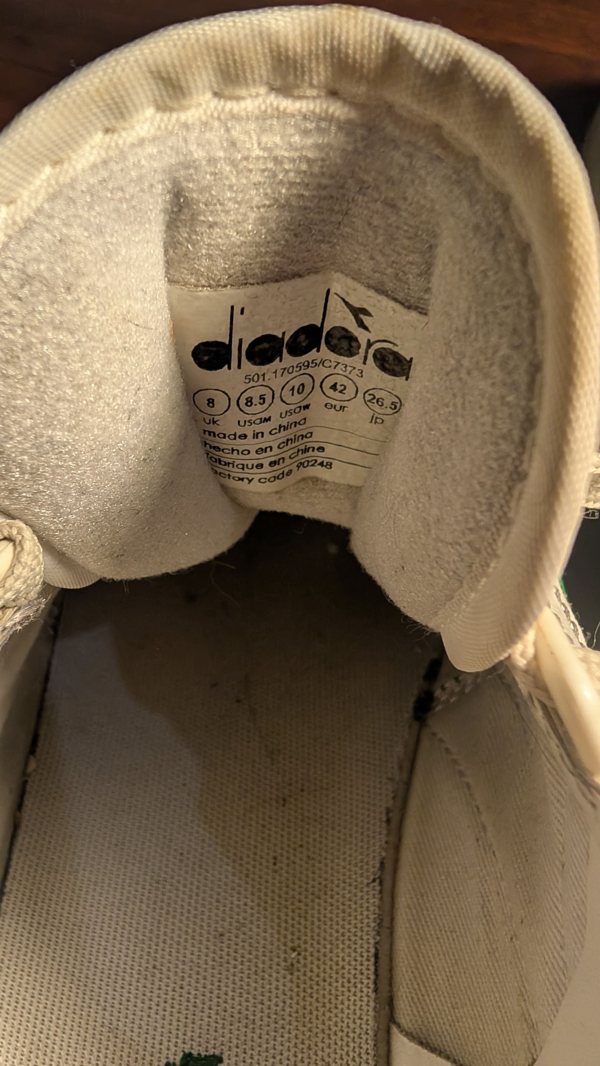 Diadora B.Elite White & Green Men's Retro Trainers UK 8 Size US 8.5 / EU 41-42 - 5 Thumbnail
