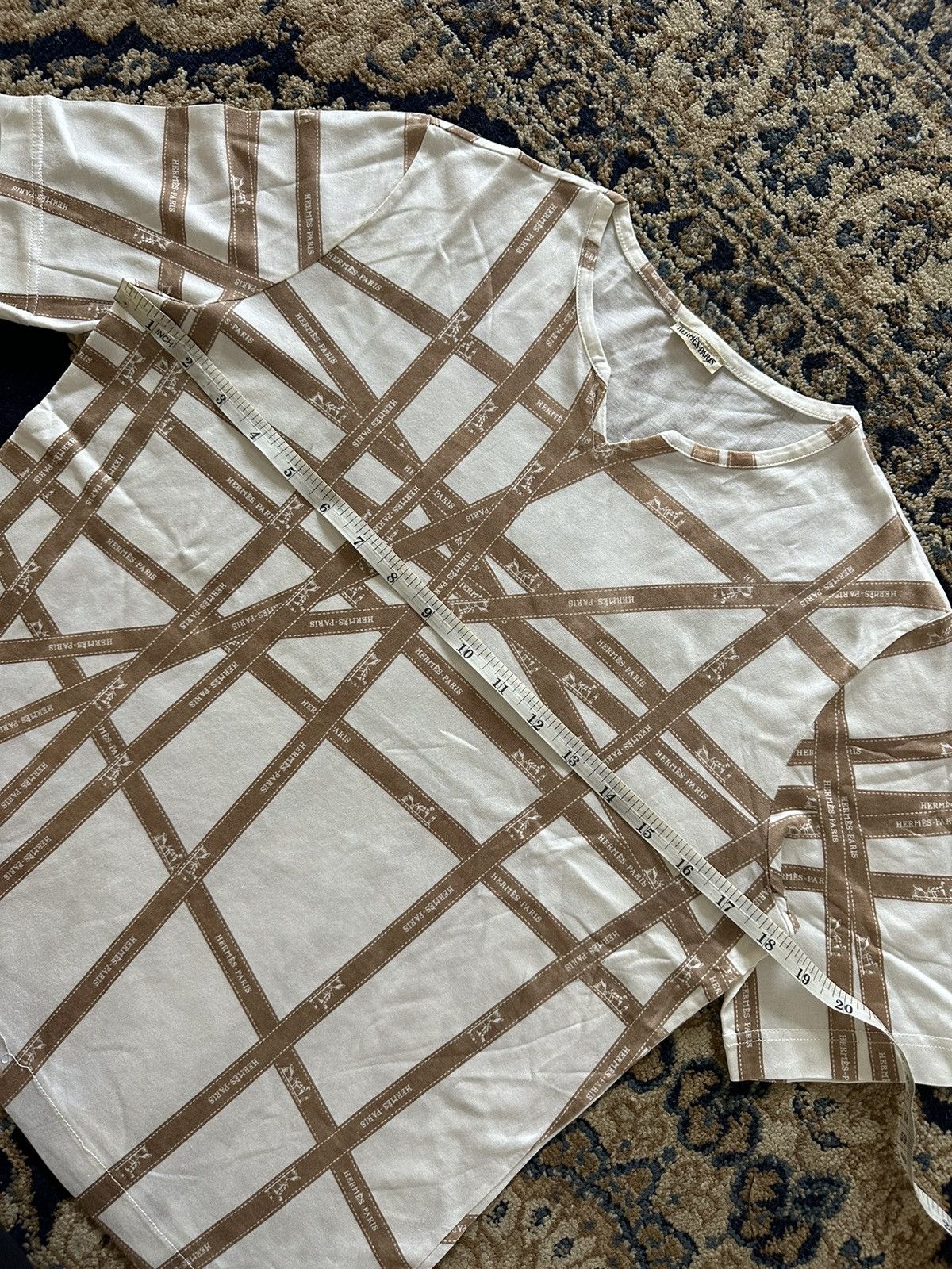 Hermes × Maison Margiela 1990s Hermes by Martin Margiela Ribbon Cut & Sewn Tshirt Size US S / EU 44-46 / 1 - 7 Thumbnail