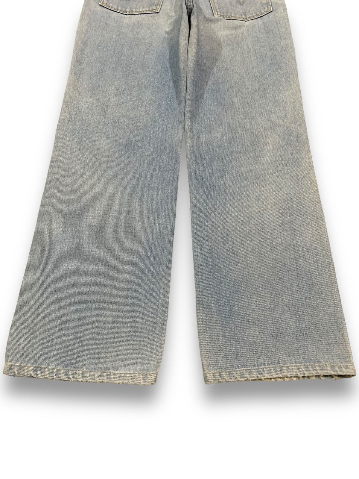 Wrangler Vintage 90s Wrangler Blue Washed Straight Leg Ripped Jeans Size US 29 - 12 Thumbnail