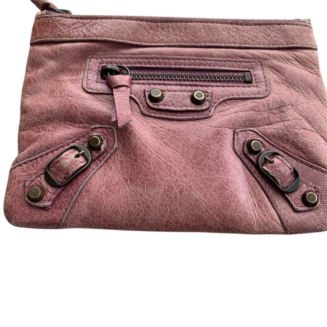 Balenciaga Balenciaga - Pink Leather City Pouch Handbag Small Size ONE SIZE - 3 Thumbnail