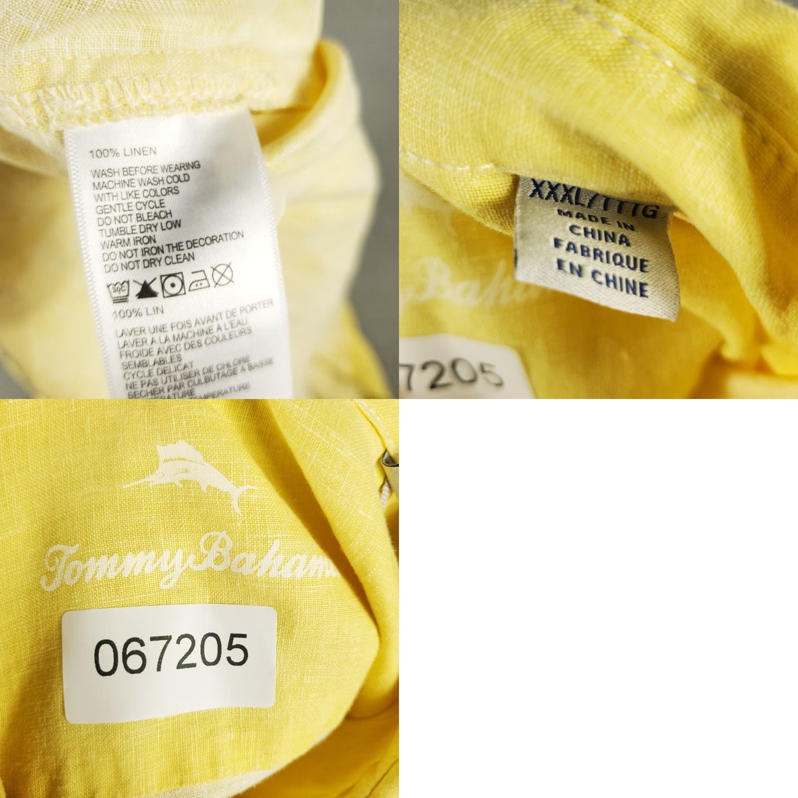 Tommy Bahama Tommy Bahama Shirt Mens 3XL Yellow Linen Button-Up Long Sleeve Size US XXL / EU 58 / 5 - 8 Thumbnail