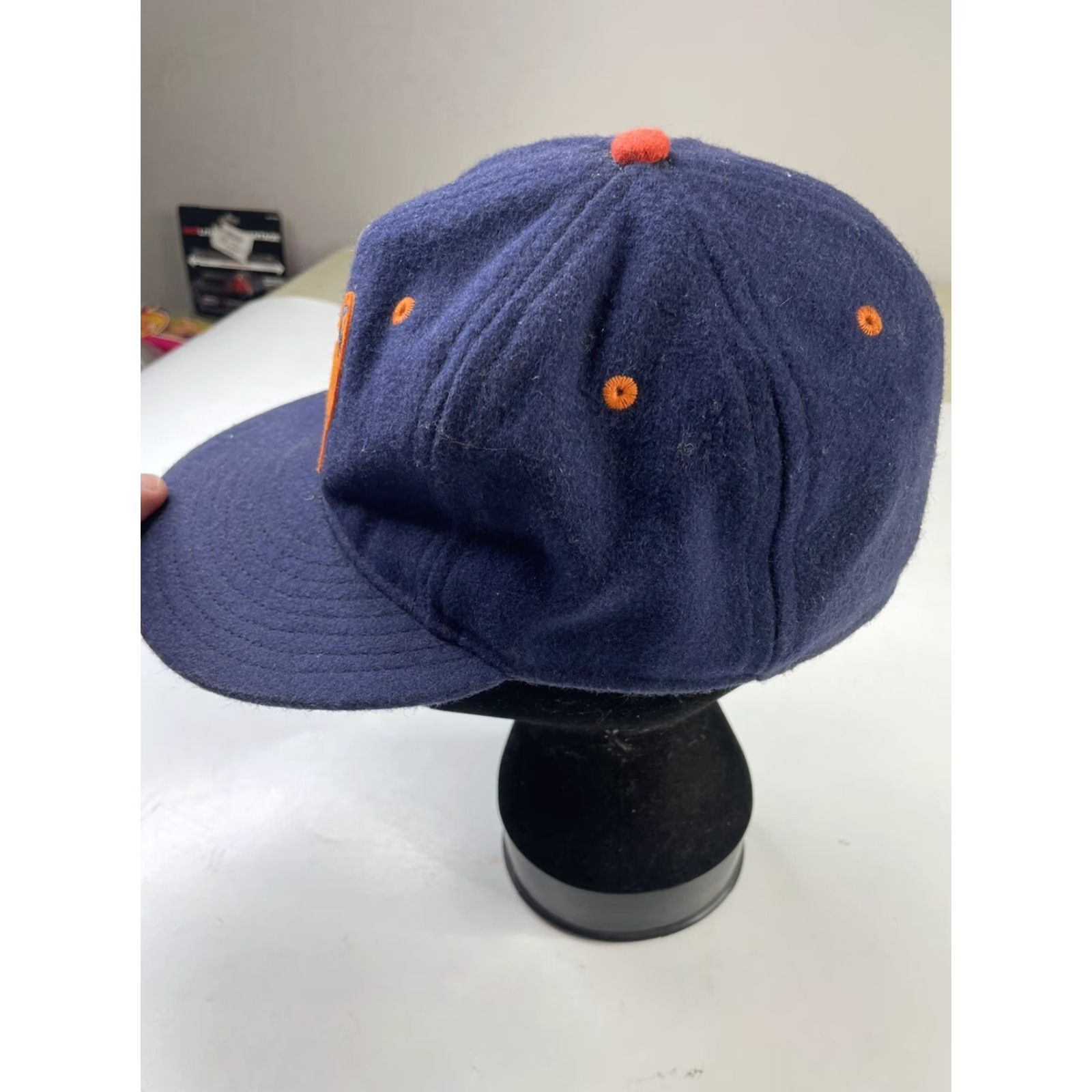 Ebbets Field Flannels VINTAGE Ebbets Field Flannels San Francisco Seals Wool Flannel Baseball Cap Hat Sz 7 3/8 Blue Men Mens Size 7 3/8 Cap Size ONE SIZE - 2 Thumbnail