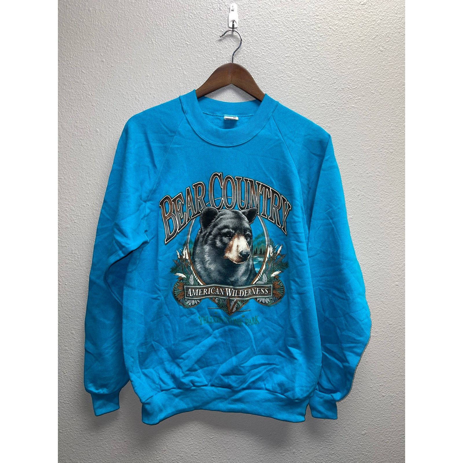 Jerzees Vintage Bear Sweatshirt Yellowstone Park Animal crewneck L Size US L / EU 52-54 / 3 - 1 Thumbnail