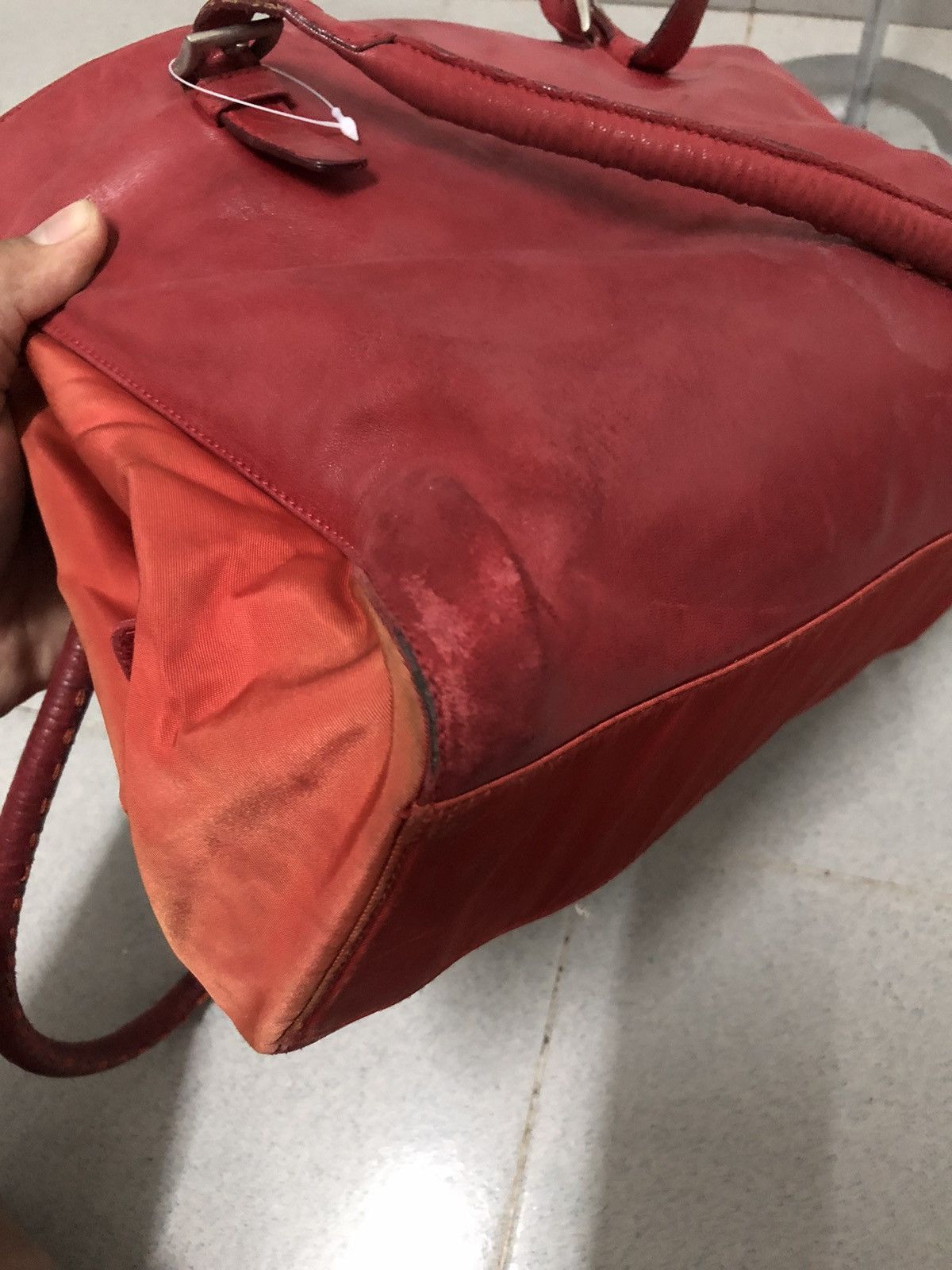 Prada × Vintage Vintage Prada Red Leather Shoulder Bag Size ONE SIZE - 18 Thumbnail