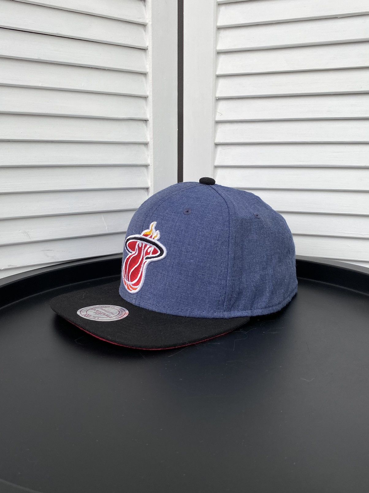 Mitchell & Ness × NBA Mitchell Ness Miami Heat NBA Basketball Denim Snapback Cap Size ONE SIZE - 2 Thumbnail