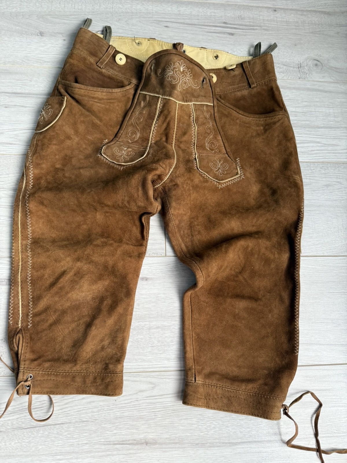 Other Vintage western leather shorts cowboy style Size US 30 / EU 46 - 1 Thumbnail