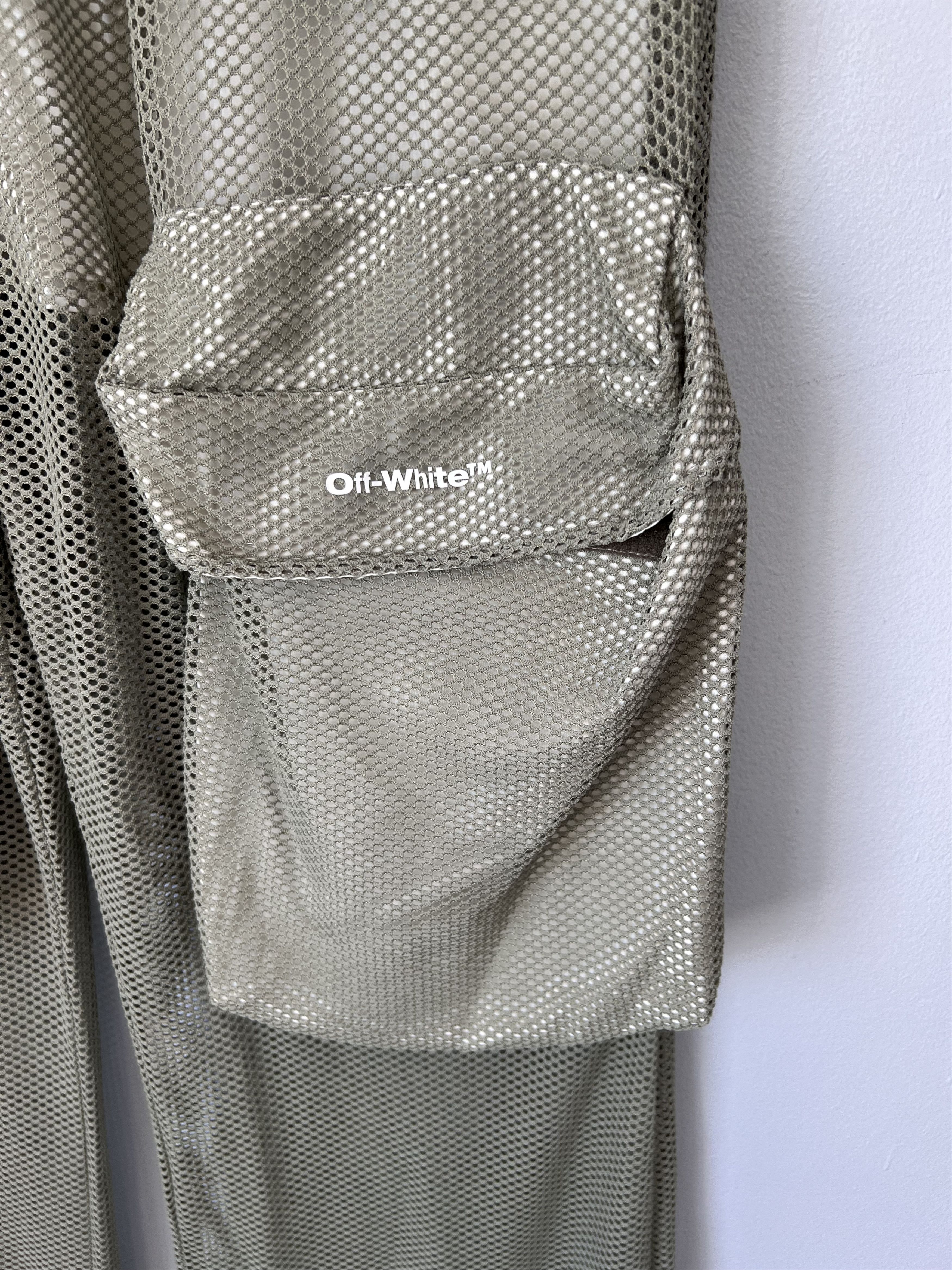 Off-White Off White Mesh Cargo Pants in Military Green Size US 30 / EU 46 - 4 Thumbnail