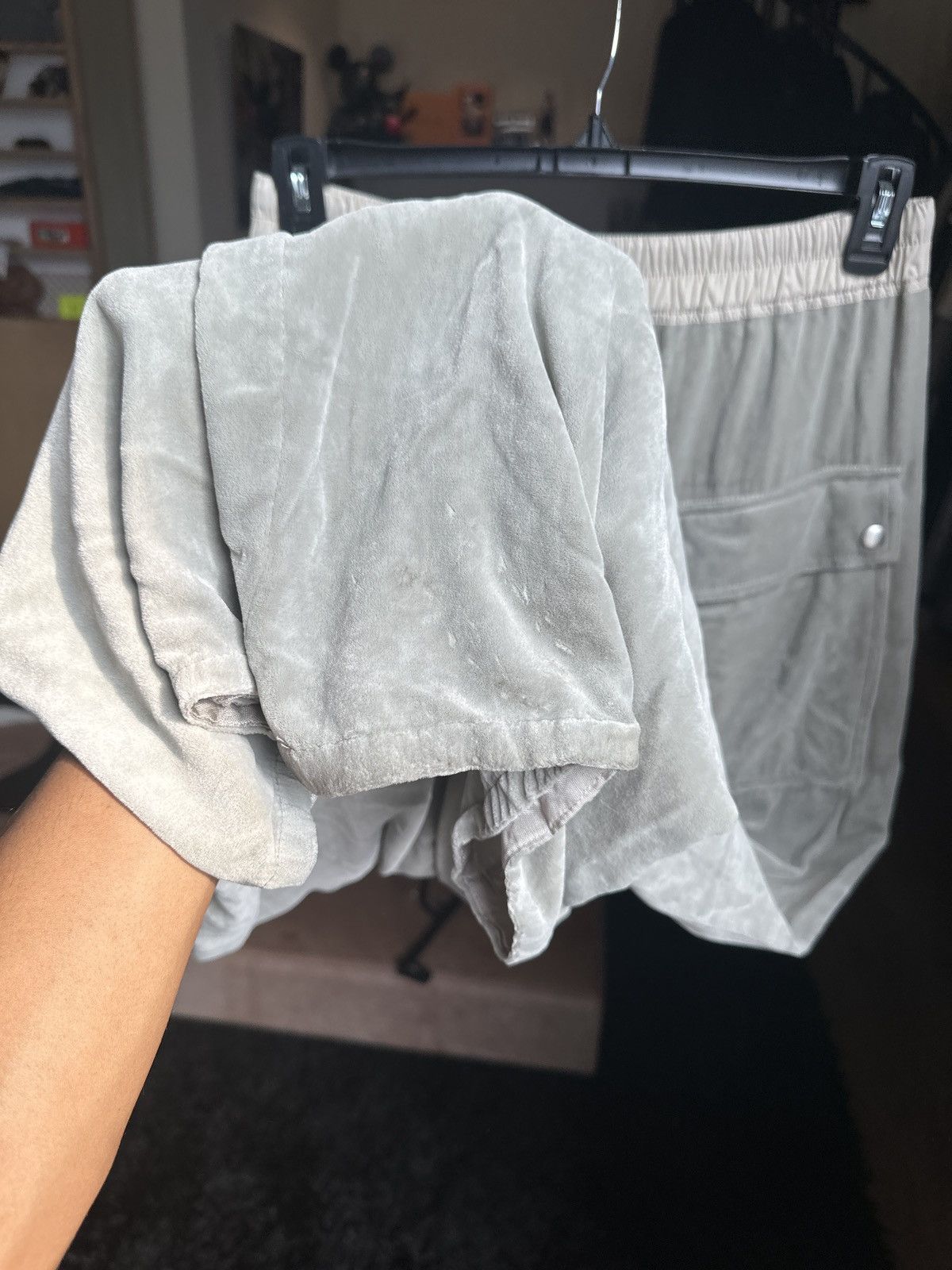 Rick Owens × Rick Owens Drkshdw $1,690 FW22 Strobe Geth Bela sueded trouser Size US 32 / EU 48 - 5 Thumbnail