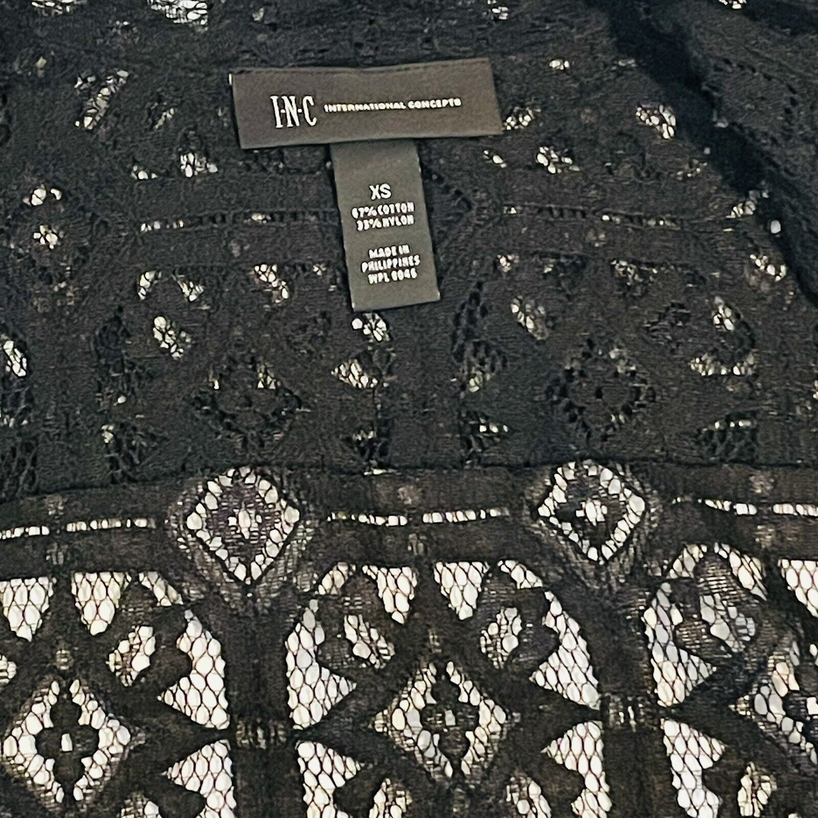 Other INC International Concepts Women's Deep Black Lace Jacket Size XS / US 0-2 / IT 36-38 - 9 Thumbnail