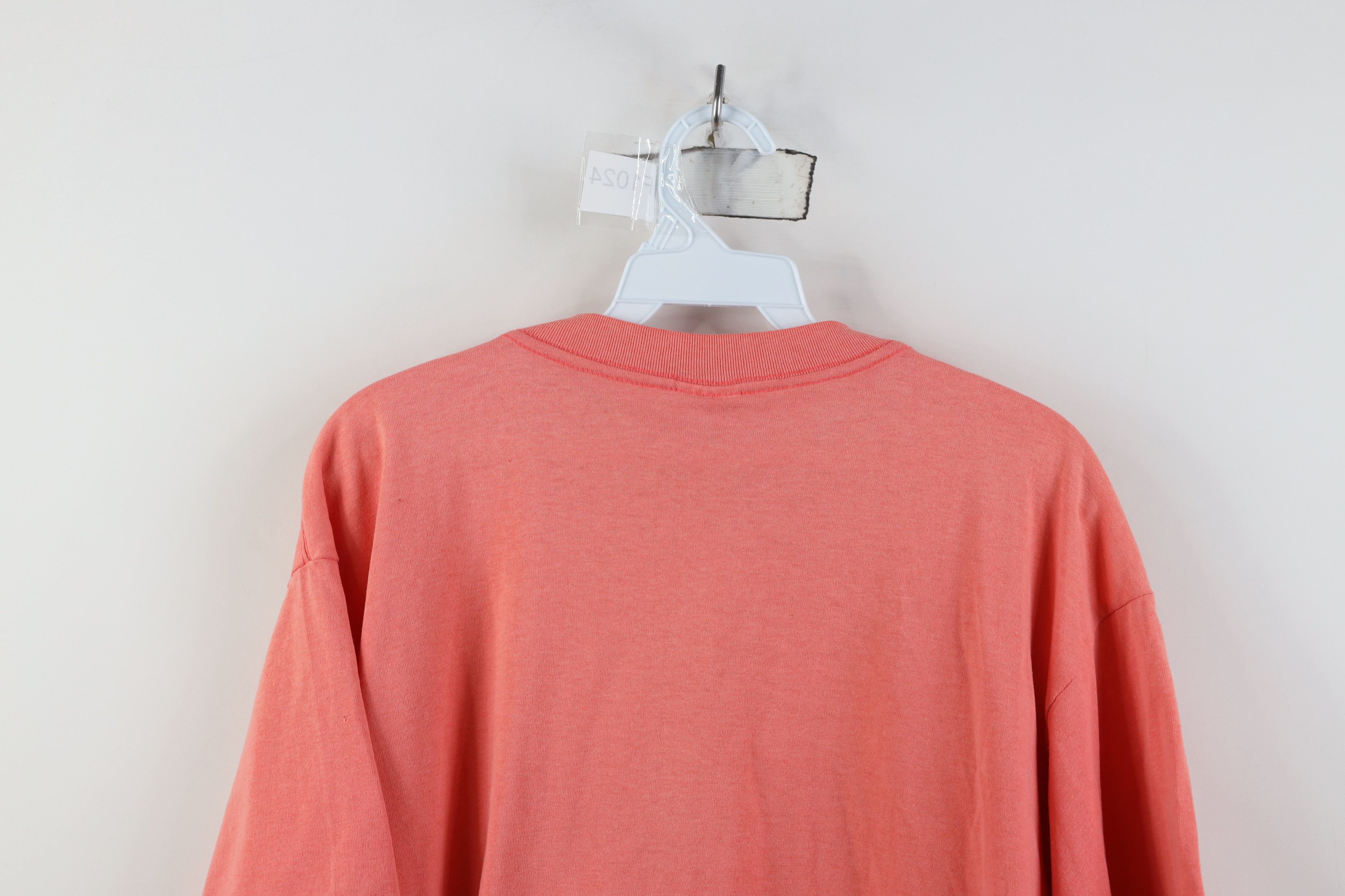 Vintage Vintage 90s Streetwear Blank Boxy Pocket T-Shirt Salmon USA Size L / US 10 / IT 46 - 11 Thumbnail