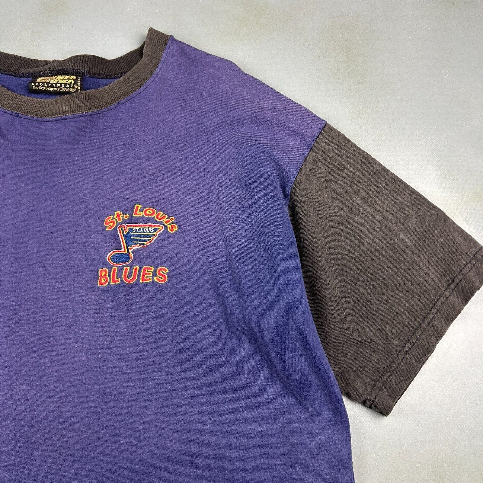 Vintage VINTAGE 90s | St. Louis Blues Logo Faded Hockey T-Shirt XL Size US XL / EU 56 / 4 - 3 Thumbnail