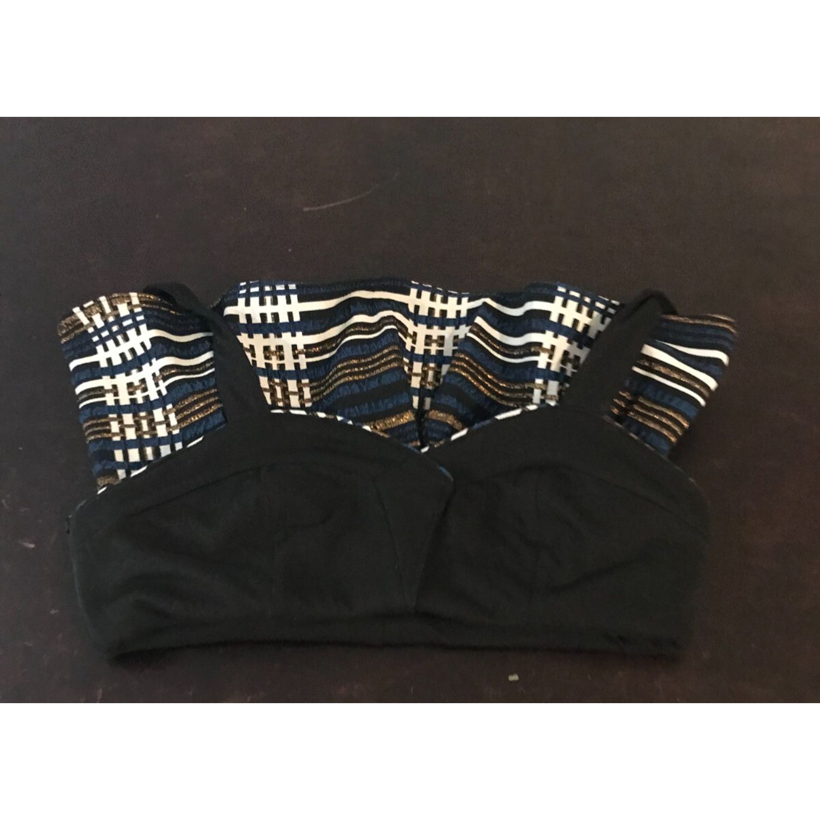 Anthropologie Anthropologie Deletta Nathalie Plaid Metallic Peplum Tank Size M / US 6-8 / IT 42-44 - 4 Thumbnail