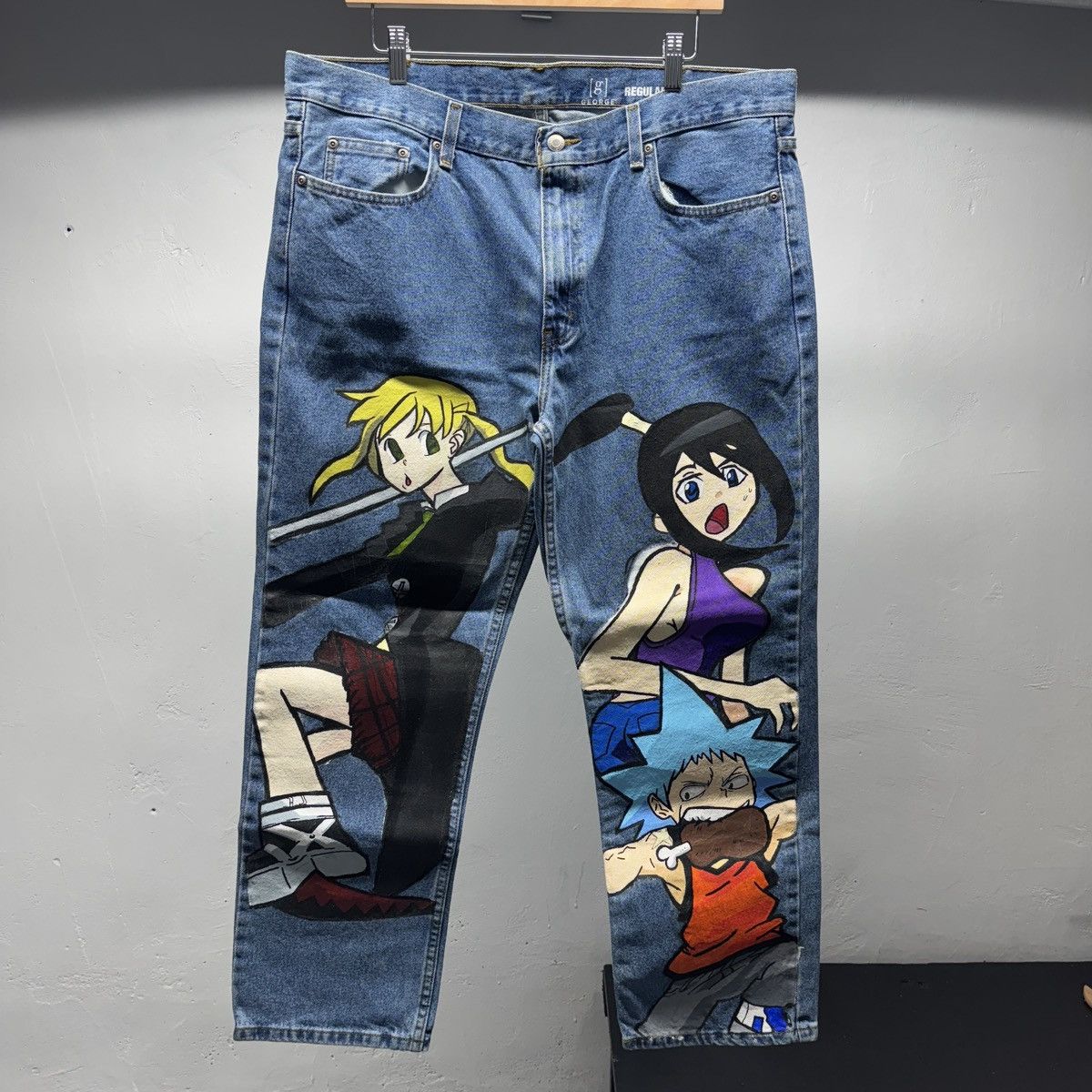 Anime Soul Eater Anime Painted Jeans Size US 38 / EU 54 - 1 Thumbnail
