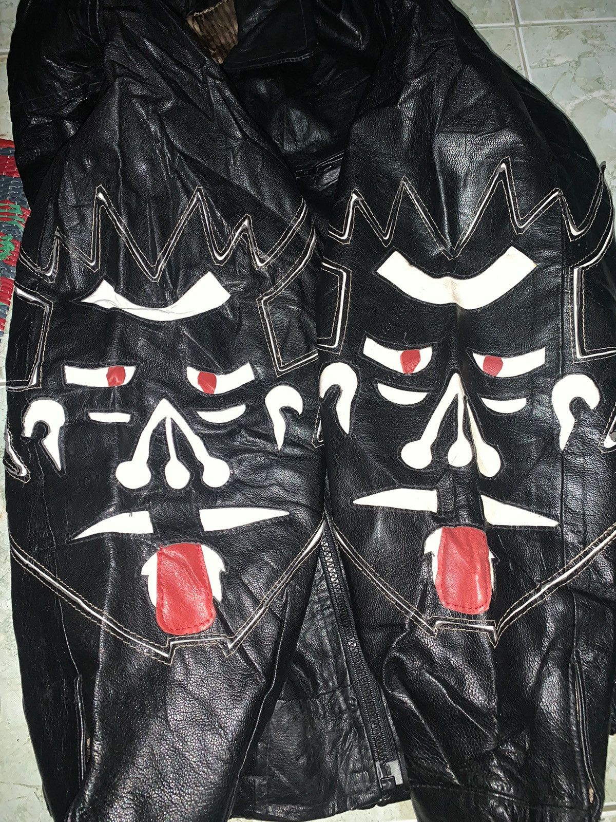 Vintage Vtg OMNI DESIGN Leather Jacket sheep skin Size US L / EU 52-54 / 3 - 12 Thumbnail