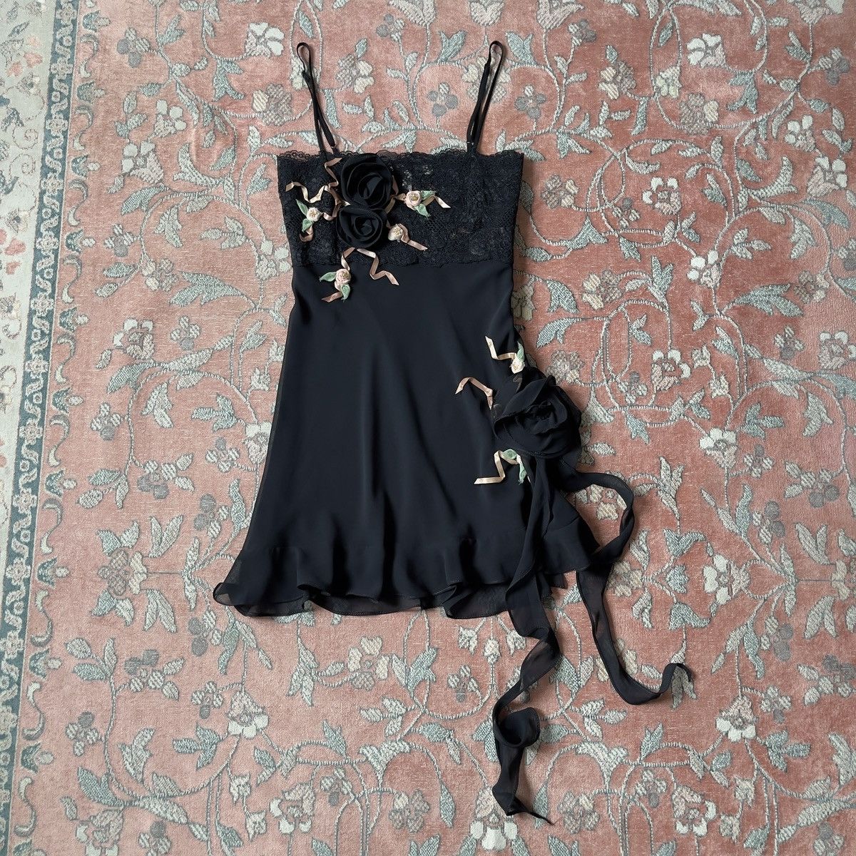 Victoria's Secret Romantic Black Chiffon Semi-Sheer Mini Dress (XS-S) Size S / US 4 / IT 40 - 13 Thumbnail