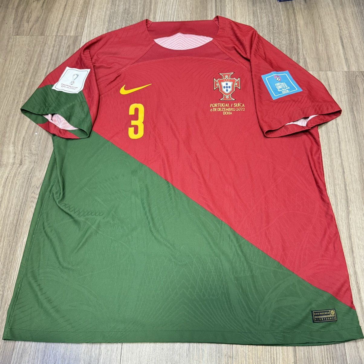 Nike Portugal World Cup 2022 player issue home shirt #3 Pepe Size US XL / EU 56 / 4 - 1 Thumbnail
