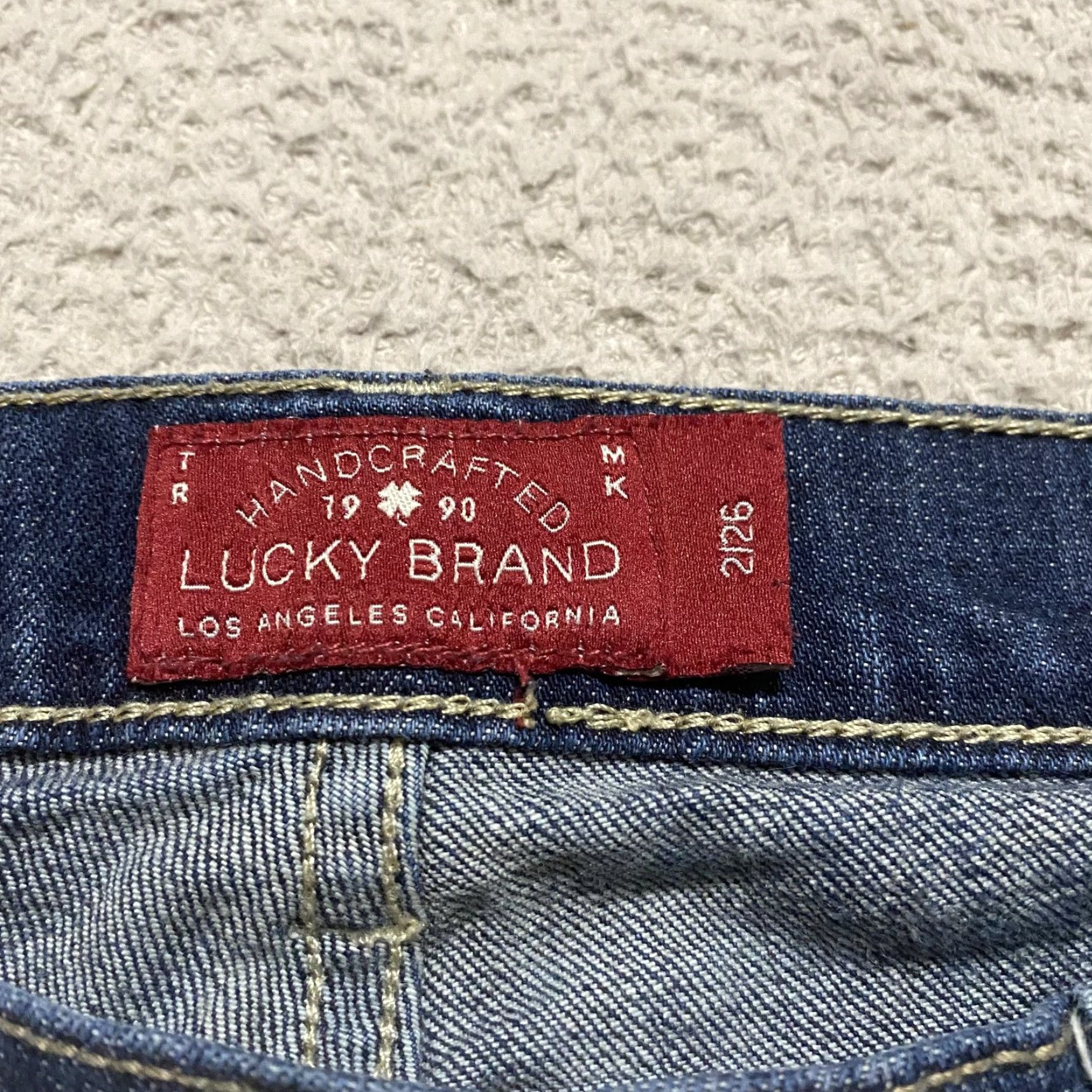 Lucky Brand Lucky Brand Jeans Womens 2 Denim Blue Slim Skinny Distressed Mid Rise Pocketed Denim (Keep to original words, but must fit rules) Size 26" / US 2 / IT 38 - 4 Thumbnail