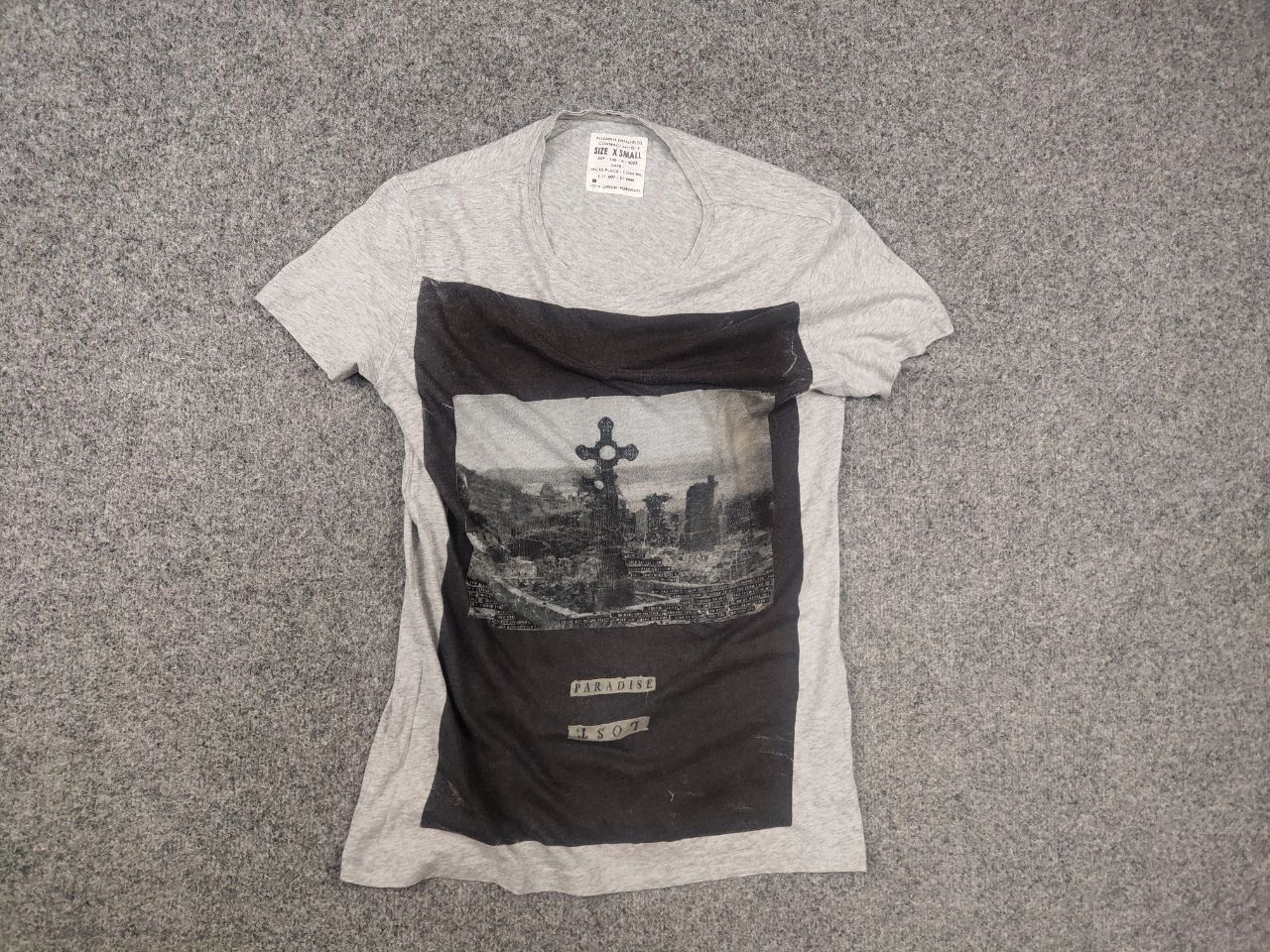 Allsaints Allsaints Spitalfields Vintage Art Skull Gray Logo T Shirt Size US S / EU 44-46 / 1 - 6 Thumbnail