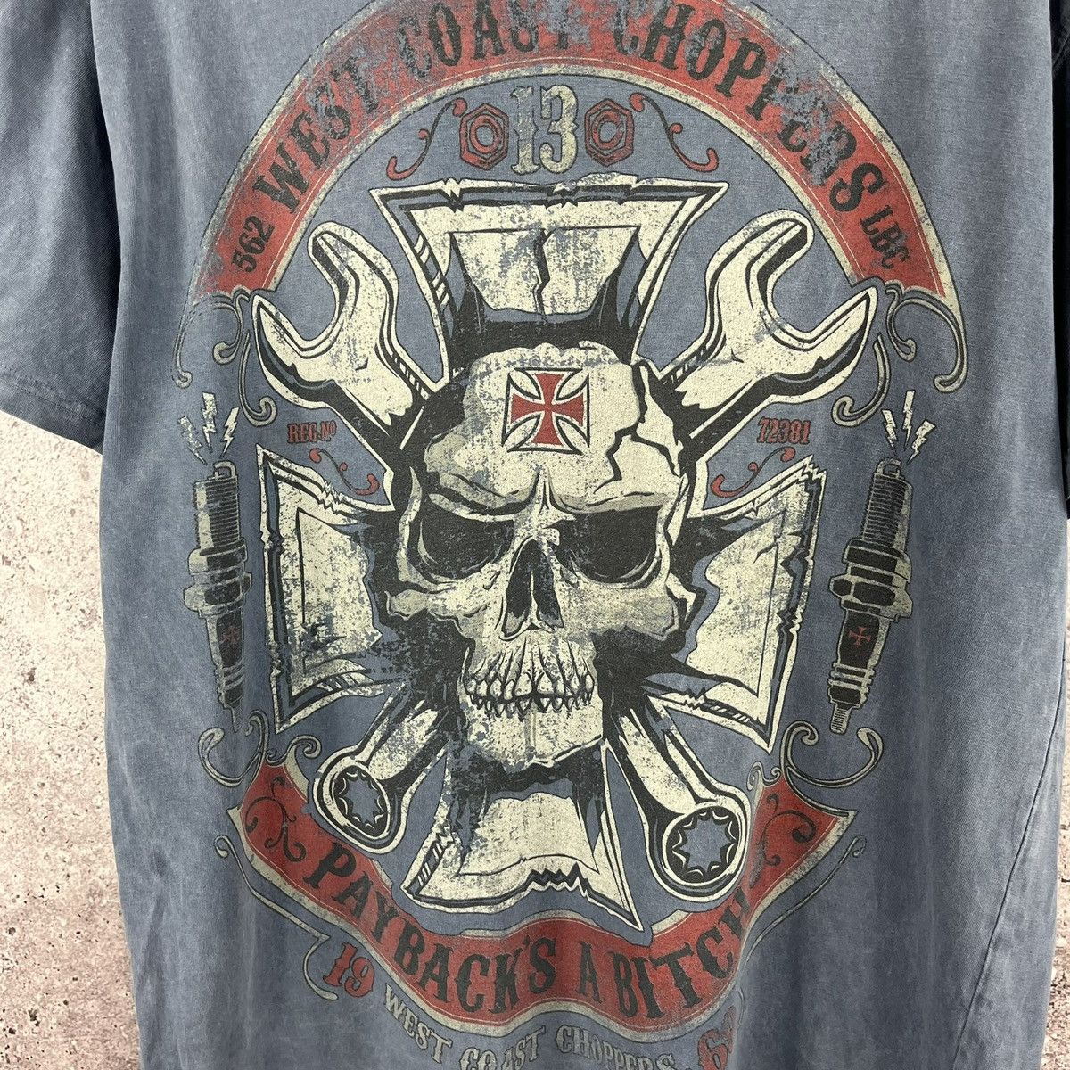 Other West Coast Choppers Bike T-Shirt Big Scull Logo Size XL Size US XL / EU 56 / 4 - 3 Thumbnail