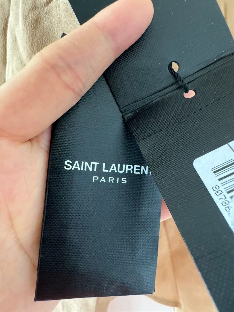 Saint Laurent Paris Saint laurent paris Khaki Silk Shirt 2506-Nextarrow Size S / US 4 / IT 40 - 3 Thumbnail