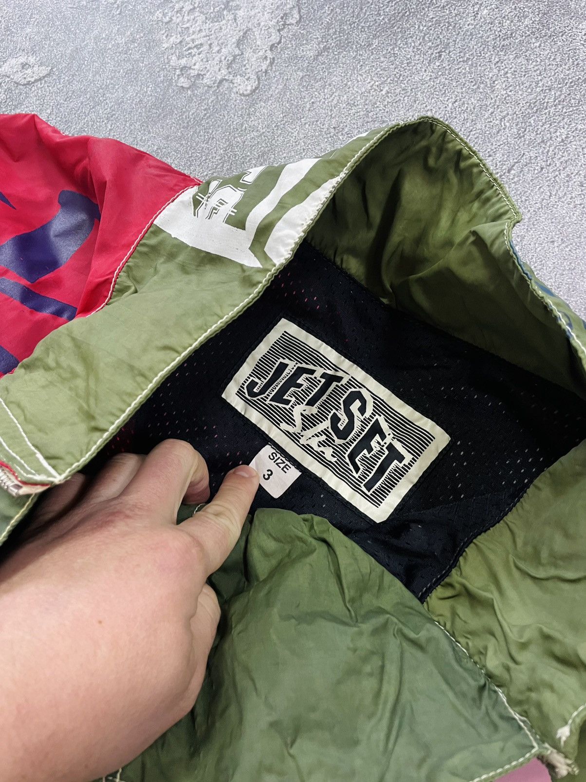 JET SET Vintage 90’s JET SET Nylon Multi Colour Half Zip Ski Jacket Size US XL / EU 56 / 4 - 14 Thumbnail