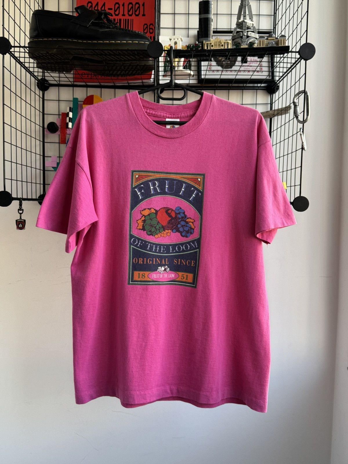 Fruit Of The Loom Vintage Fruit Of The Loom Pink T-shirt Size US L / EU 52-54 / 3 - 1 Thumbnail