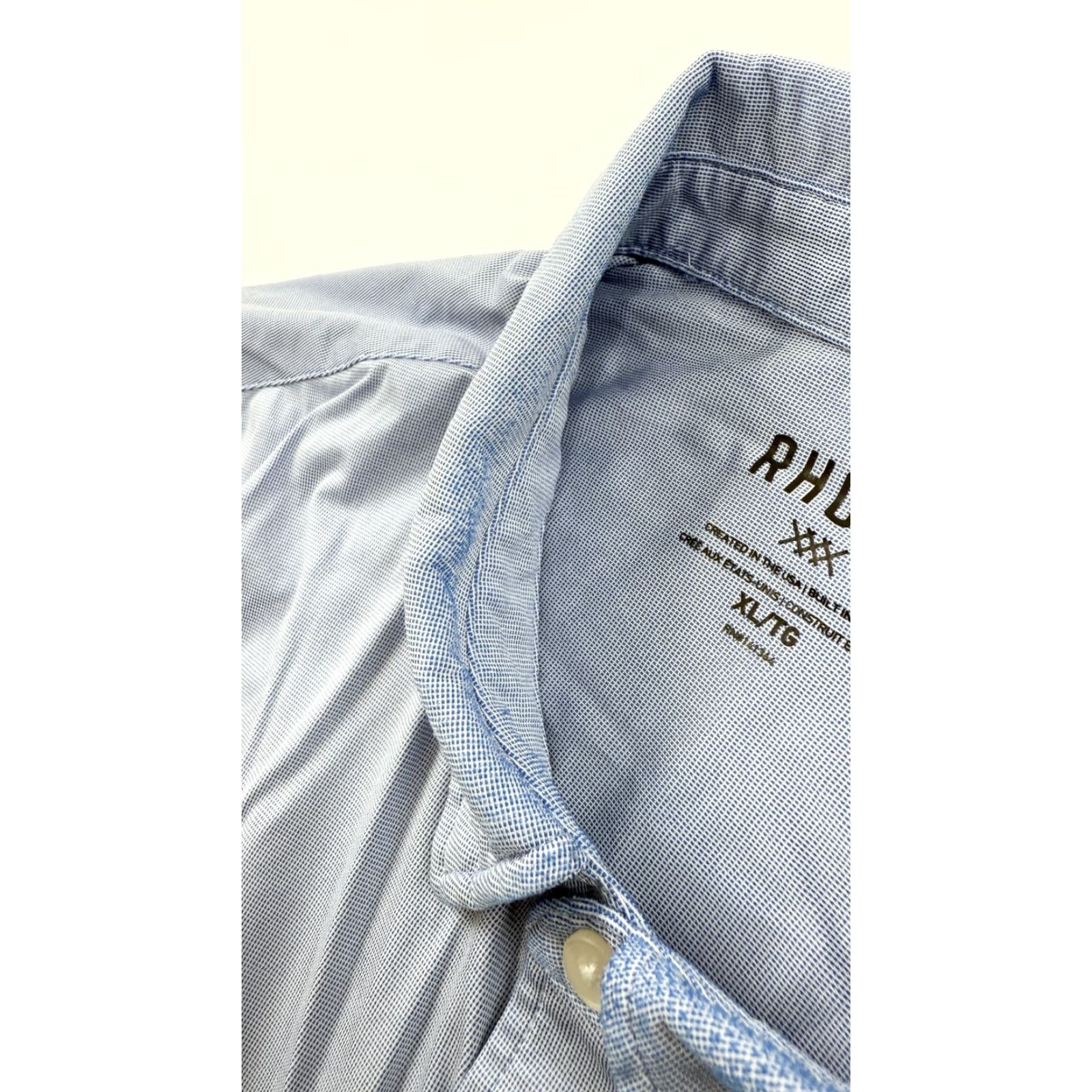 Rhone VINTAGE Rhone Shirt Mens XL Blue Performance Button Down Stretch Dress Holiday 2022 Size 46R - 6 Thumbnail