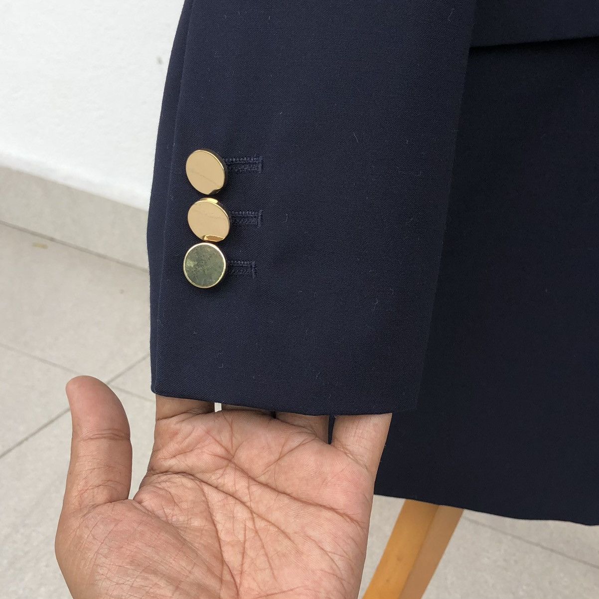Denime Denime Japan Golden Button Navy Blue Blazer Jacket Size US S / EU 44-46 / 1 - 7 Thumbnail
