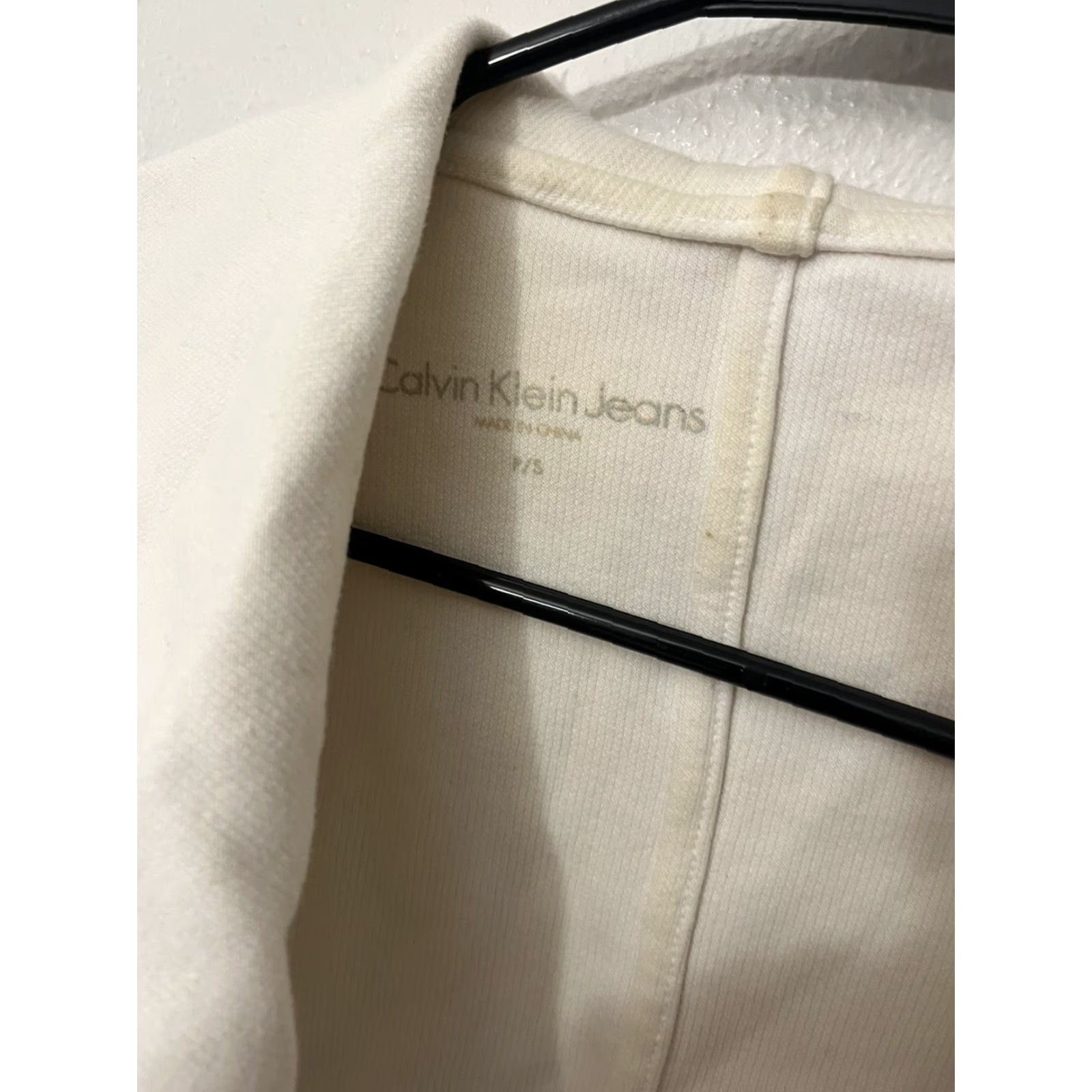 Calvin Klein Calvin Klein Cardigan Sweater Women Petite Small White Long Sleeve Open Front Size S / US 4 / IT 40 - 2 Thumbnail