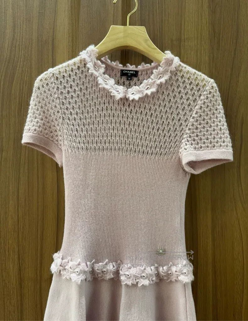Chanel Chanel Pink knitted dress Size XS / US 0-2 / IT 36-38 - 3 Thumbnail