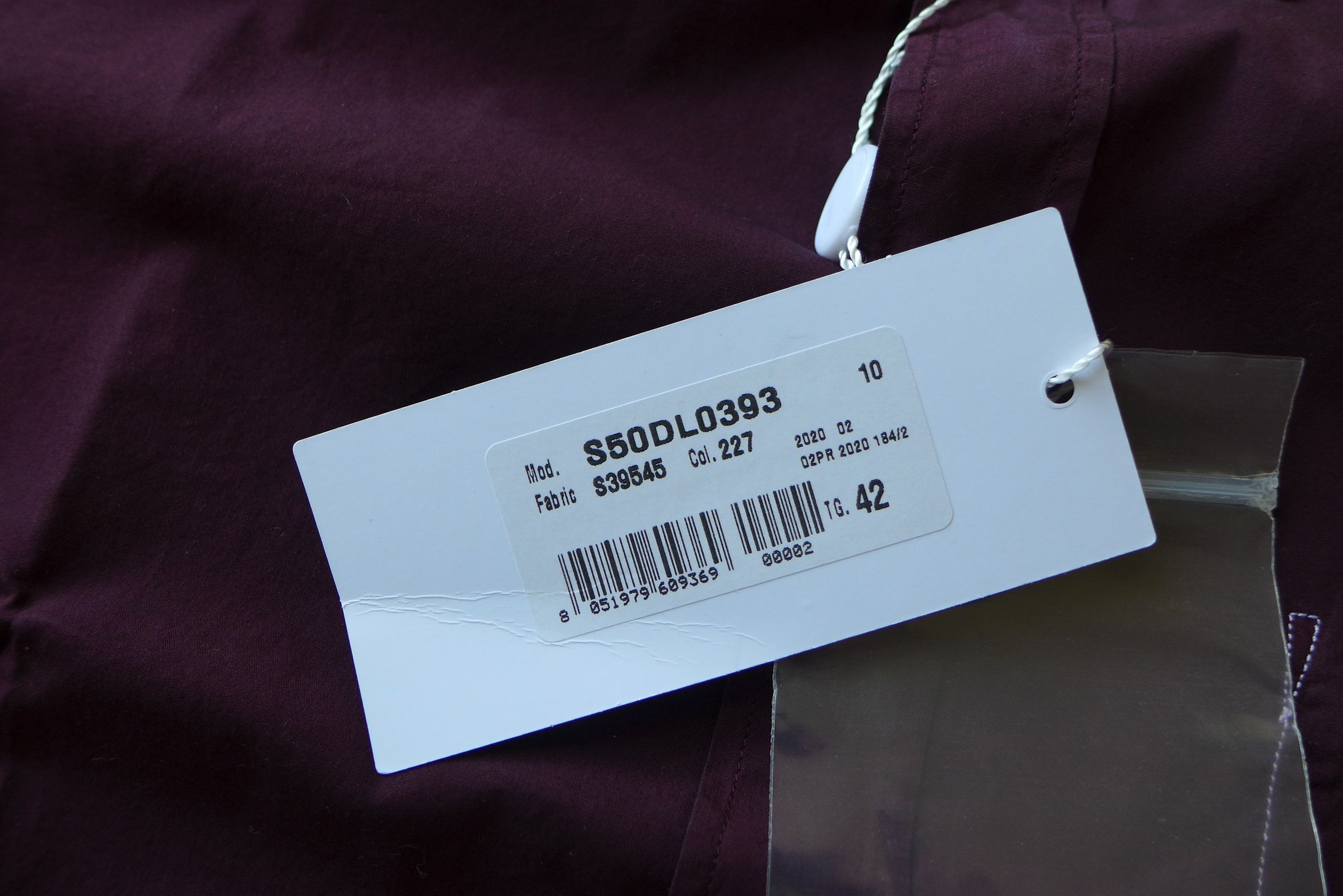 Maison Margiela Margiela Faux Pocket Shirt - Burgundy Cotton Size US L / EU 52-54 / 3 - 10 Thumbnail