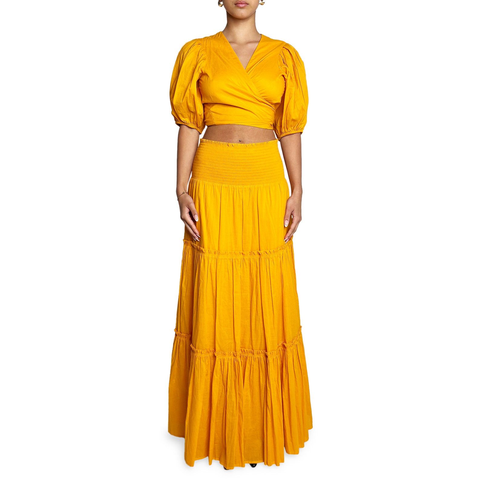 Tory Burch Orange tiered skirt Size 27" / US 4 / IT 40 - 1 Thumbnail