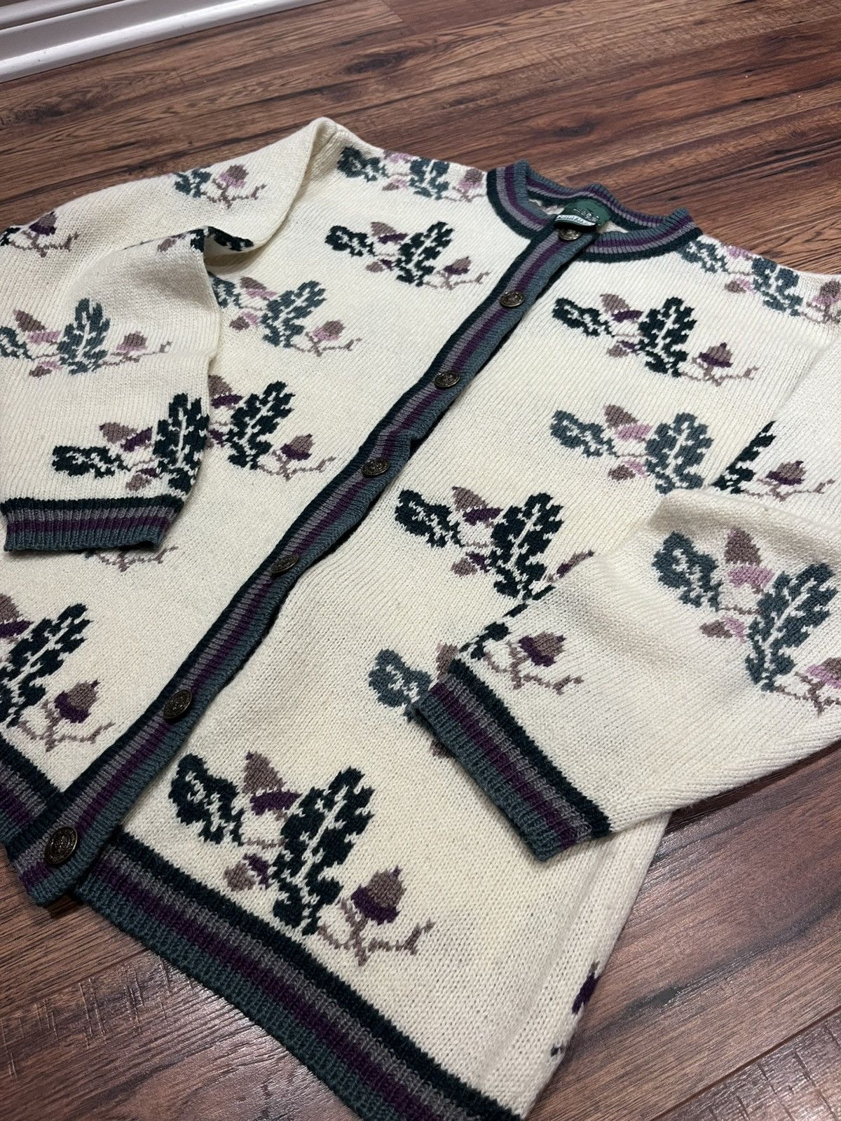 Northern Reflections Vintage Northern Reflections Cardigan Knit Nature Design Size L / US 10 / IT 46 - 2 Thumbnail