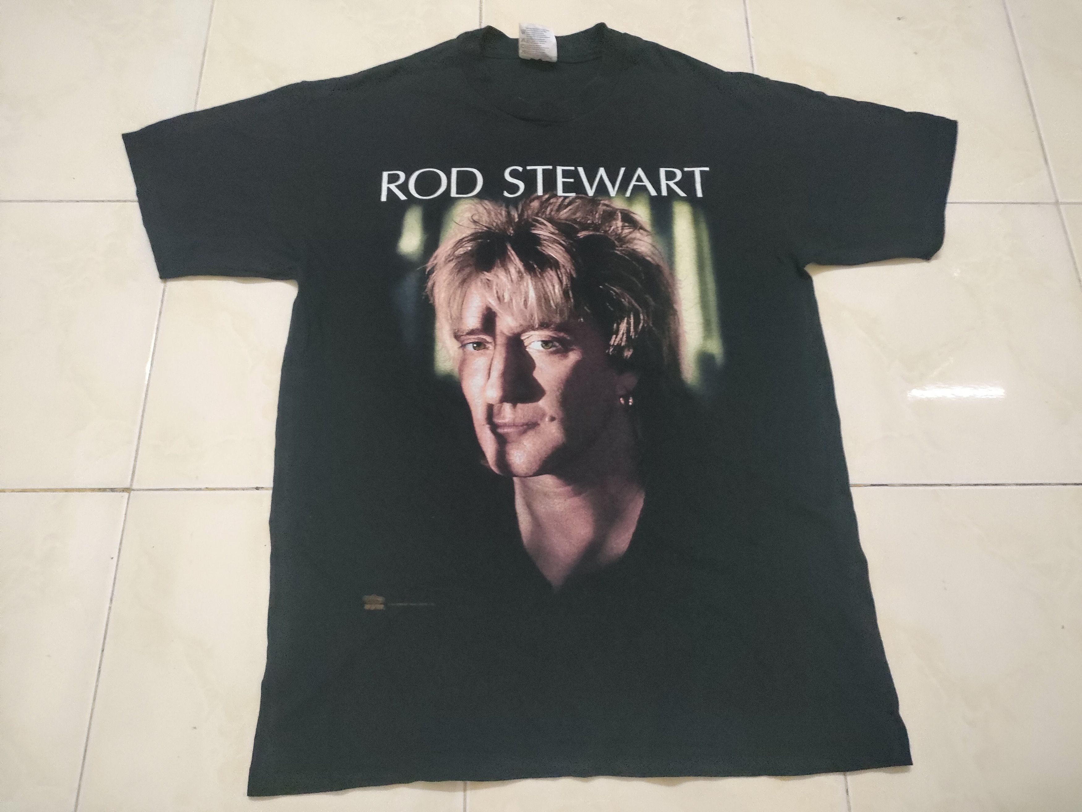 Vintage Vintage Rod Stewart T-Shirt Size US L / EU 52-54 / 3 - 1 Thumbnail