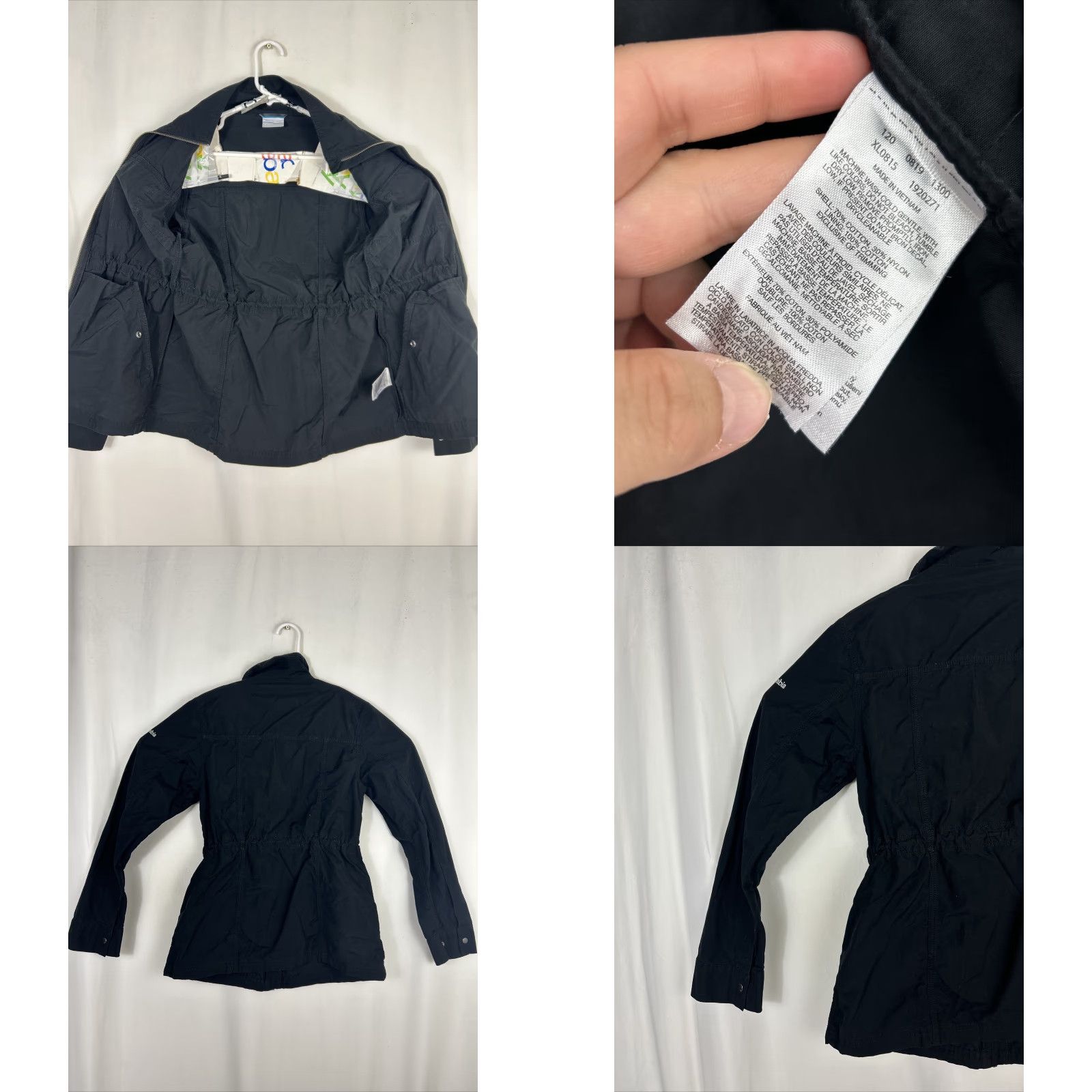 Vintage Columbia Jacket Womens Small Black Full Zip Multi-Pocket Cotton Blend Softshell All Seasons Size S / US 4 / IT 40 - 8 Thumbnail