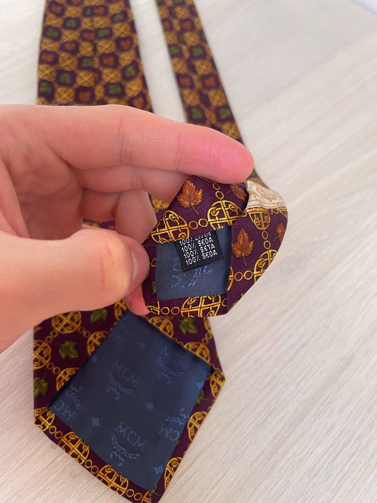 MCM Vintage MCM Silk Tie Size ONE SIZE - 6 Thumbnail